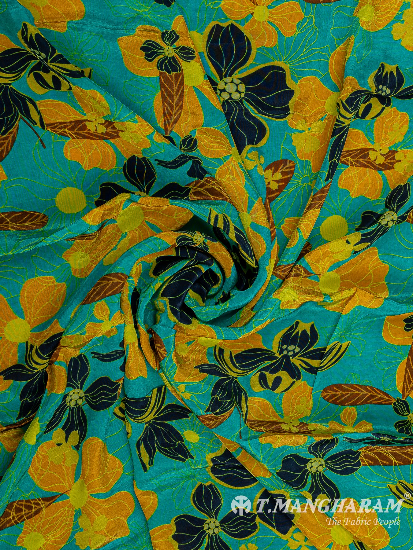 Multicolor Crepe Fabric - EC9593 view-1