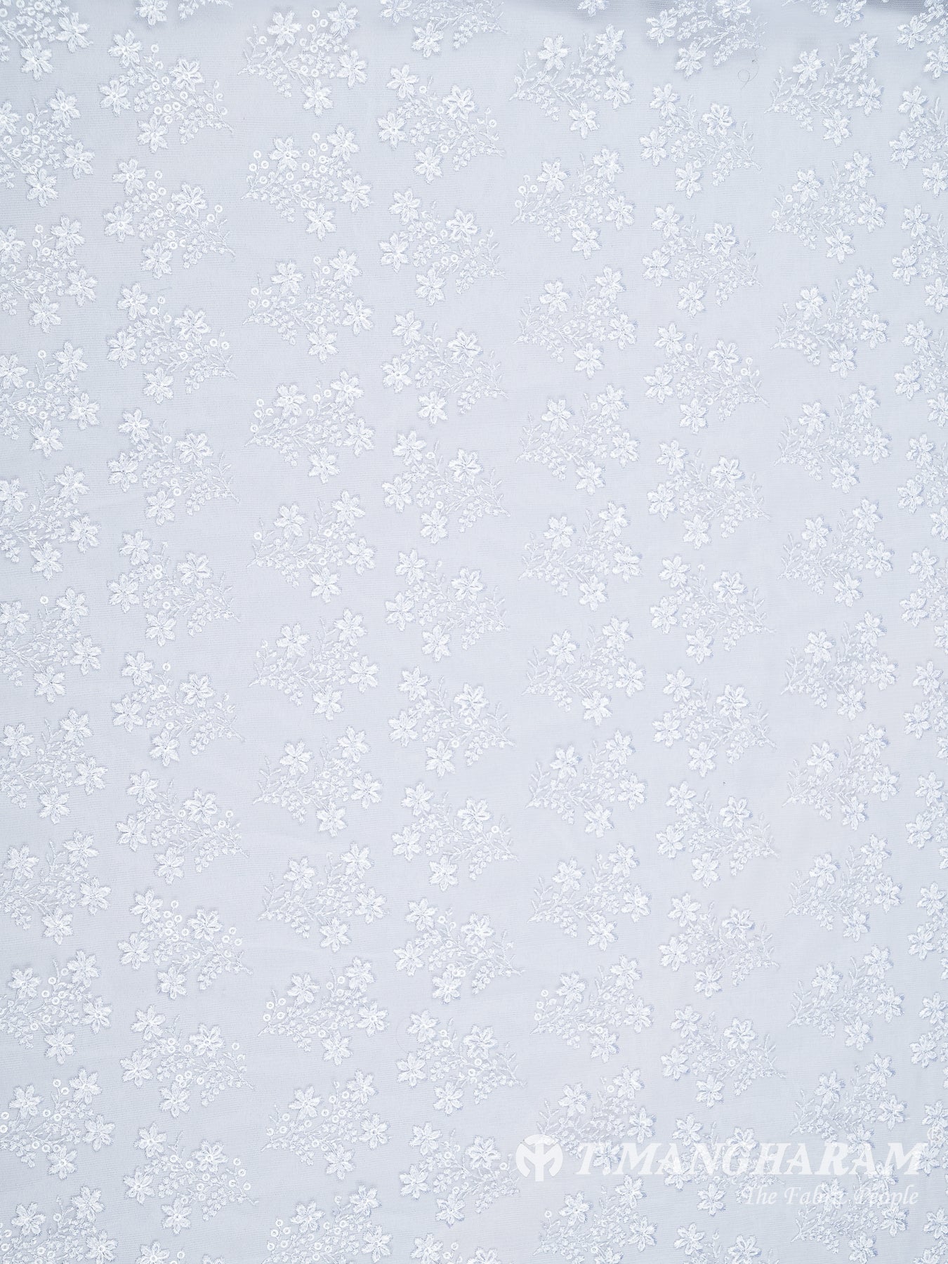 White Fancy Net Fabric - EC8110 view-3