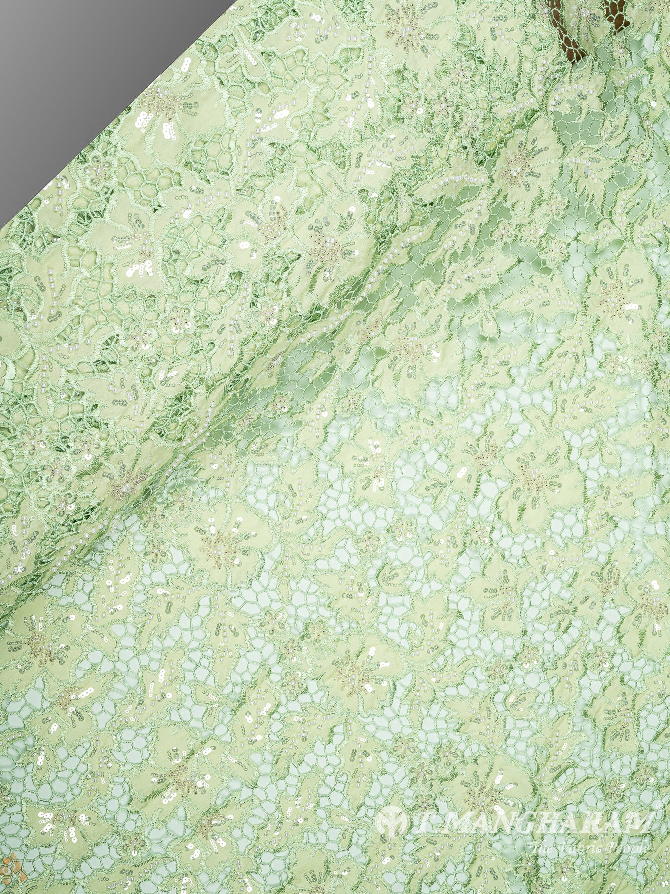 Green Fancy Net Fabric - EC8768 view-2