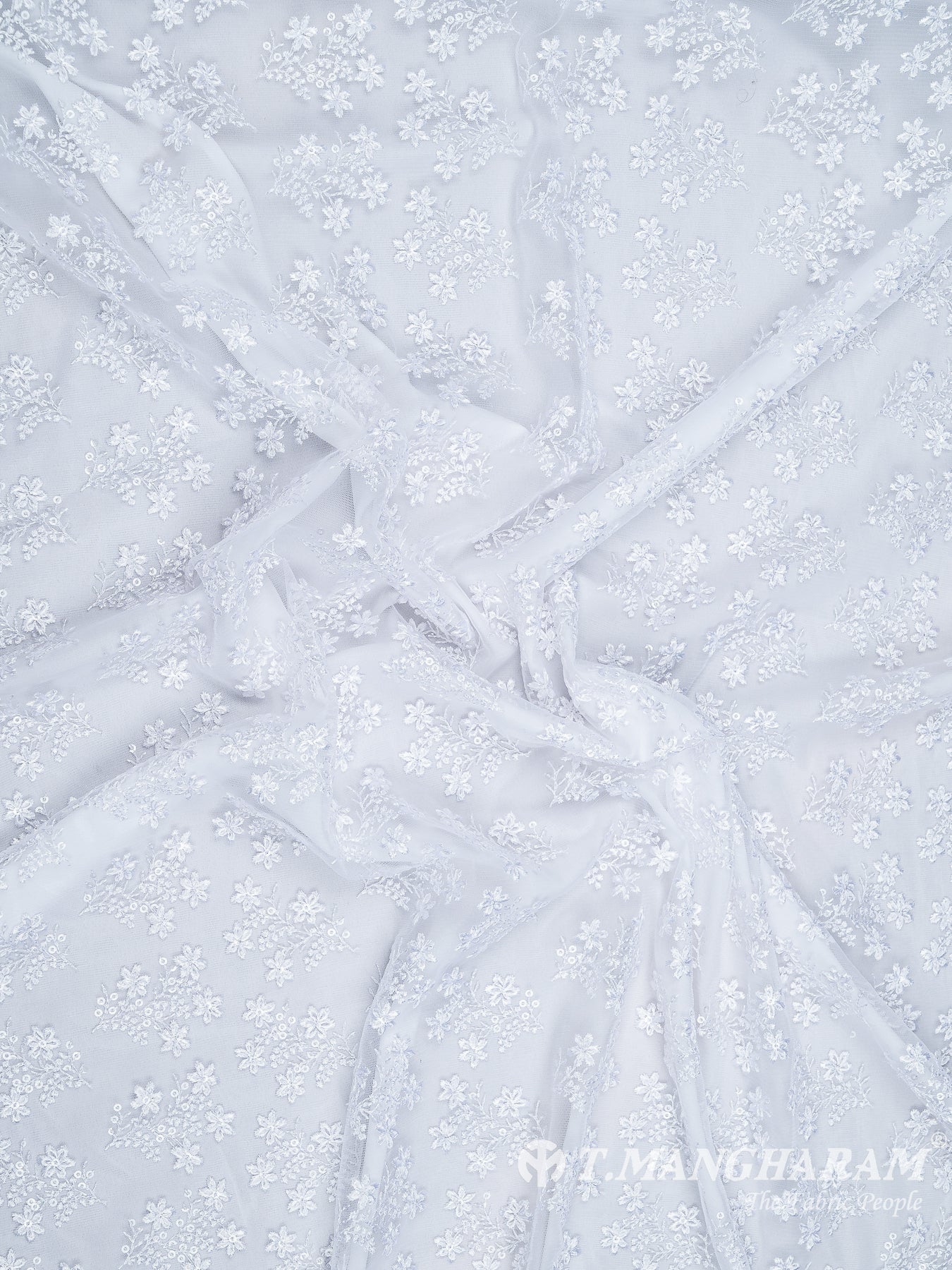 White Fancy Net Fabric - EC8110 view-4