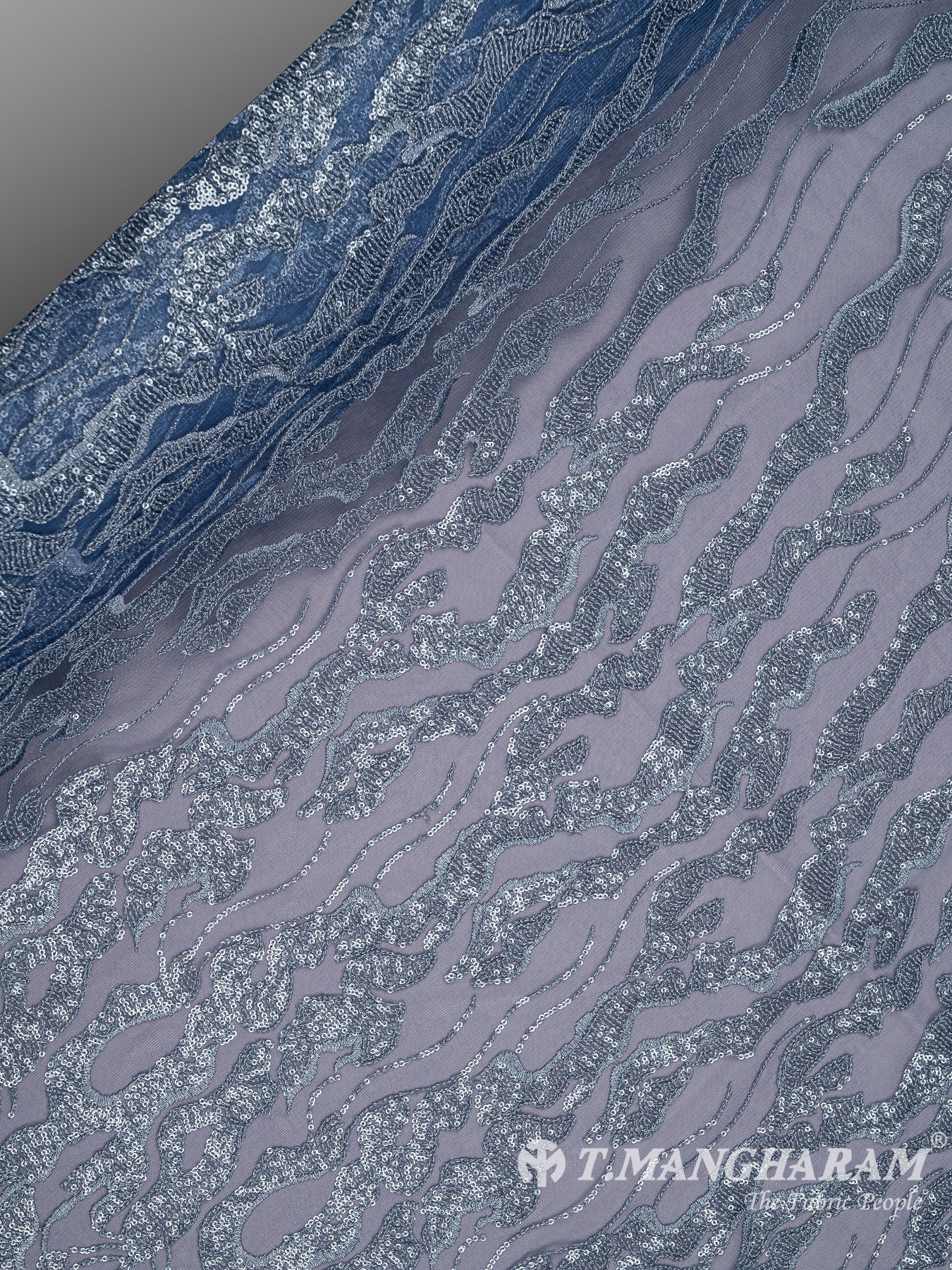 Blue Fancy Net Fabric - EC8089 view-2