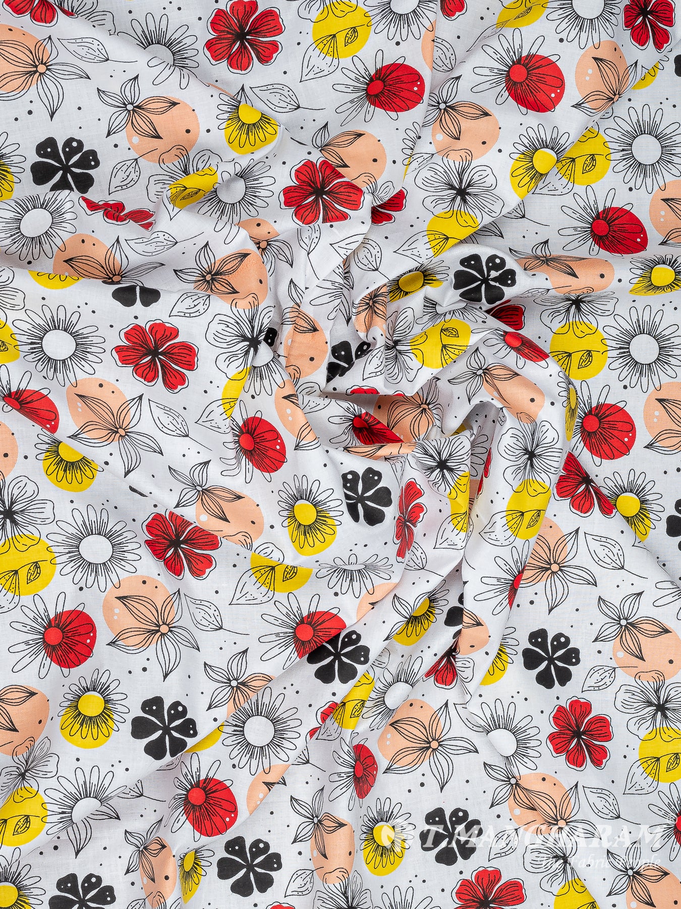 White Cotton Fabric - EA2569 view-4