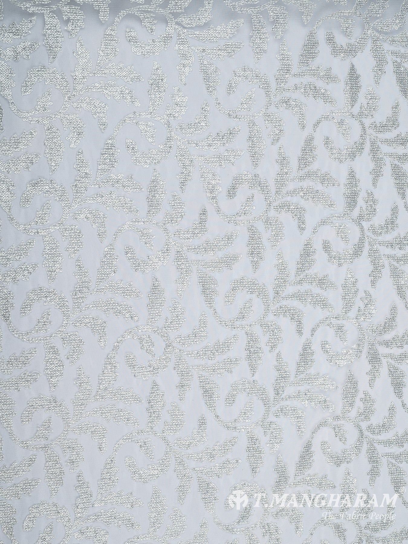 Silver Net Embroidery Fabric - EC9638 view-3