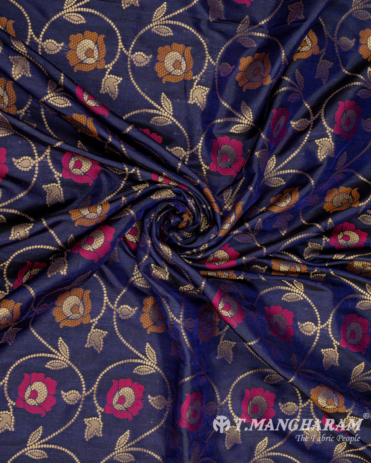 Blue Banaras Fabric - EC9468 view-1