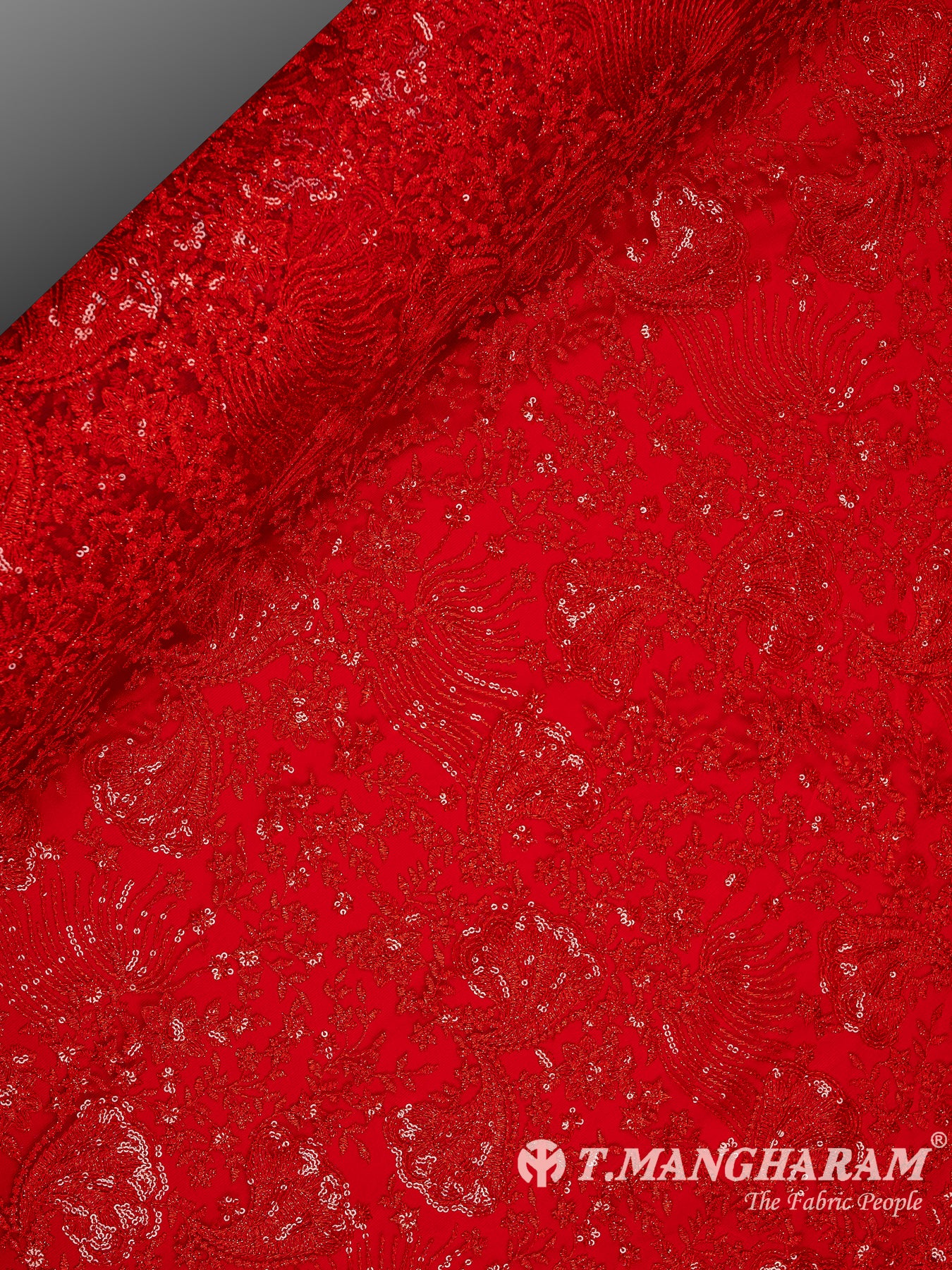 Red Fancy Net Fabric - EC8084 view-2
