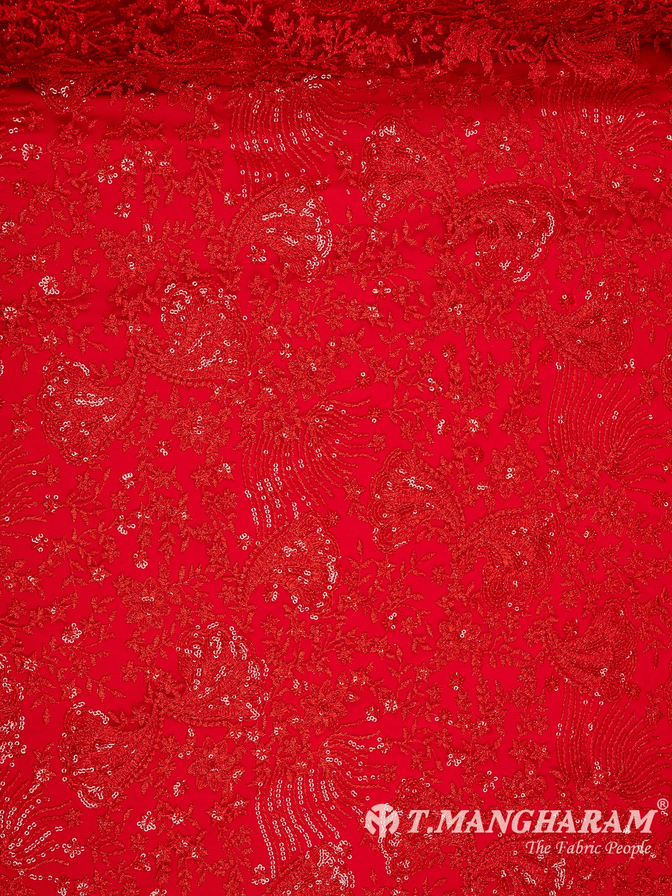 Red Fancy Net Fabric - EC8084 view-3