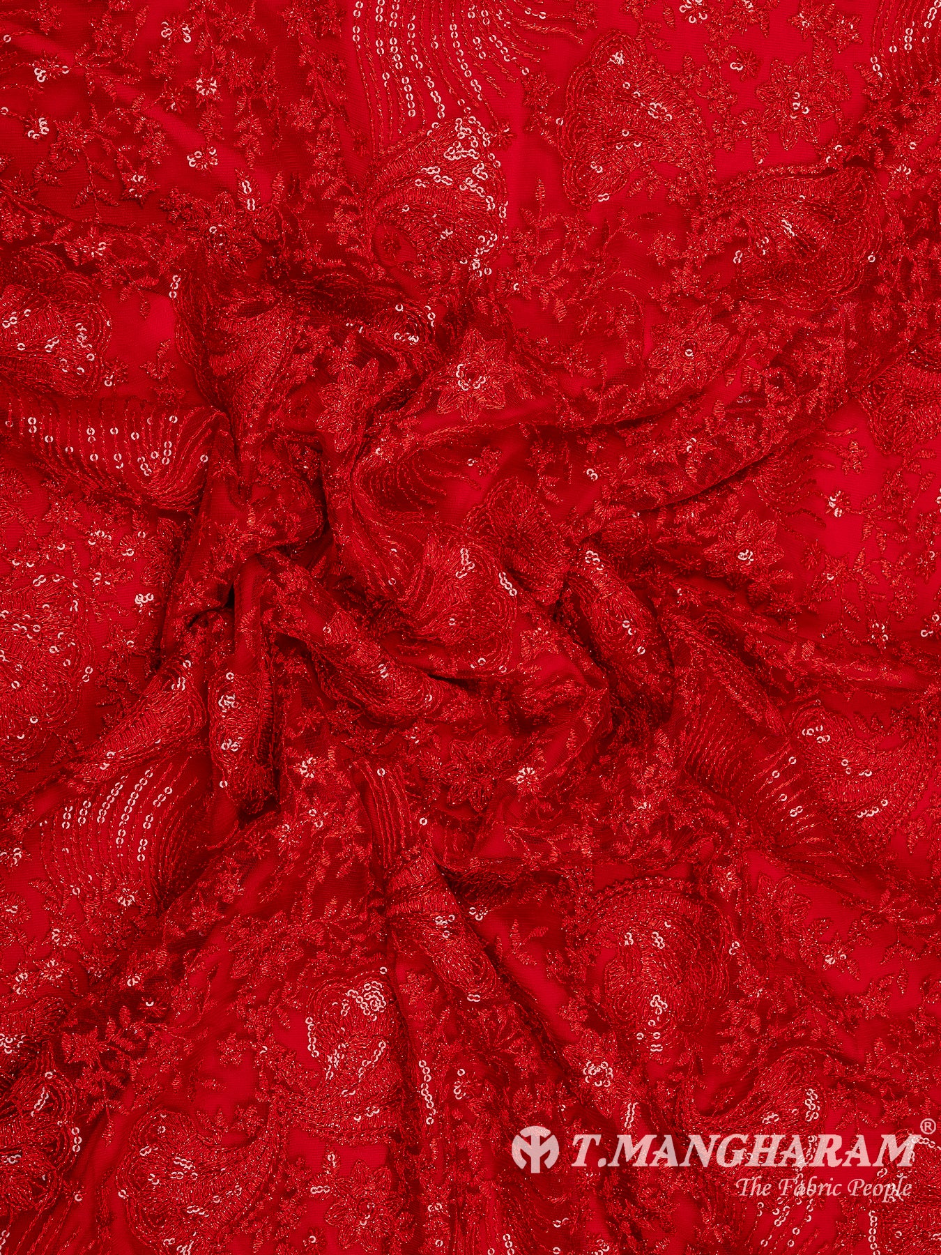 Red Fancy Net Fabric - EC8084 view-4