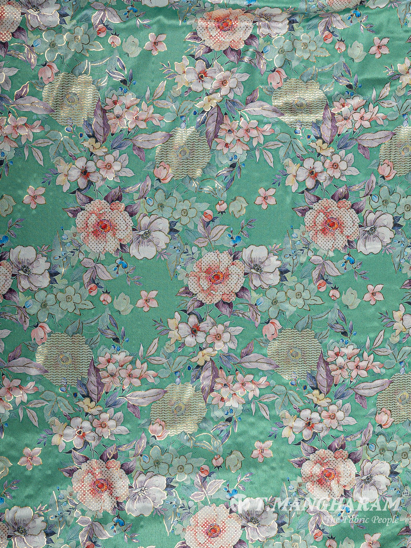 Green Satin Fabric - EC11094