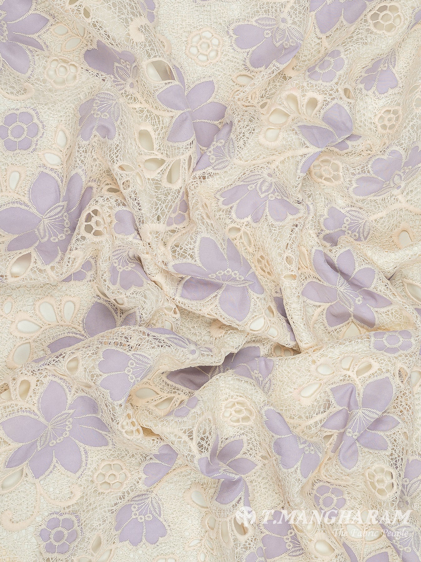 Multicolor Net Embroidery Fabric - EB6571 view-4