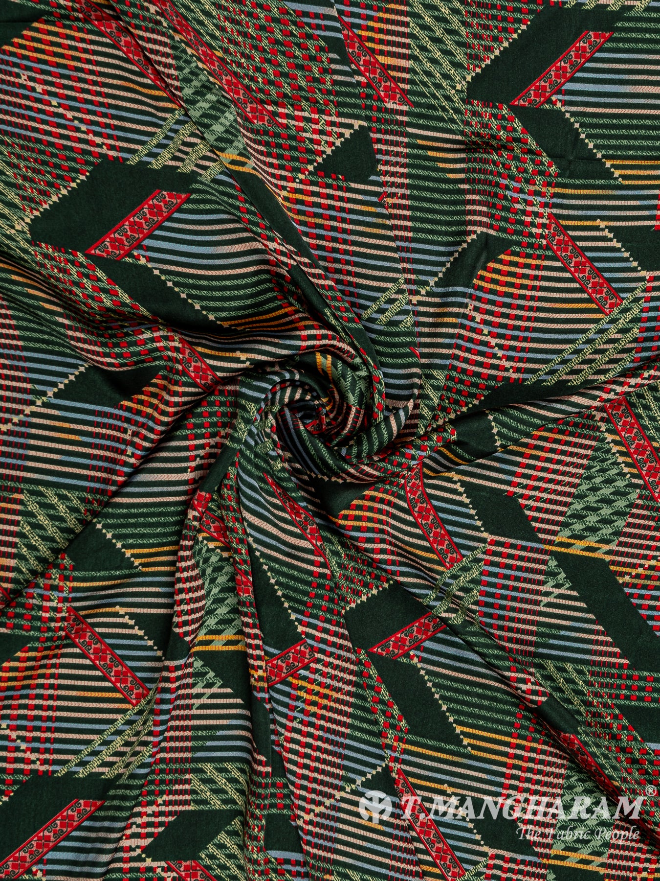 Multicolor Satin Fabric - EB5861 view-1