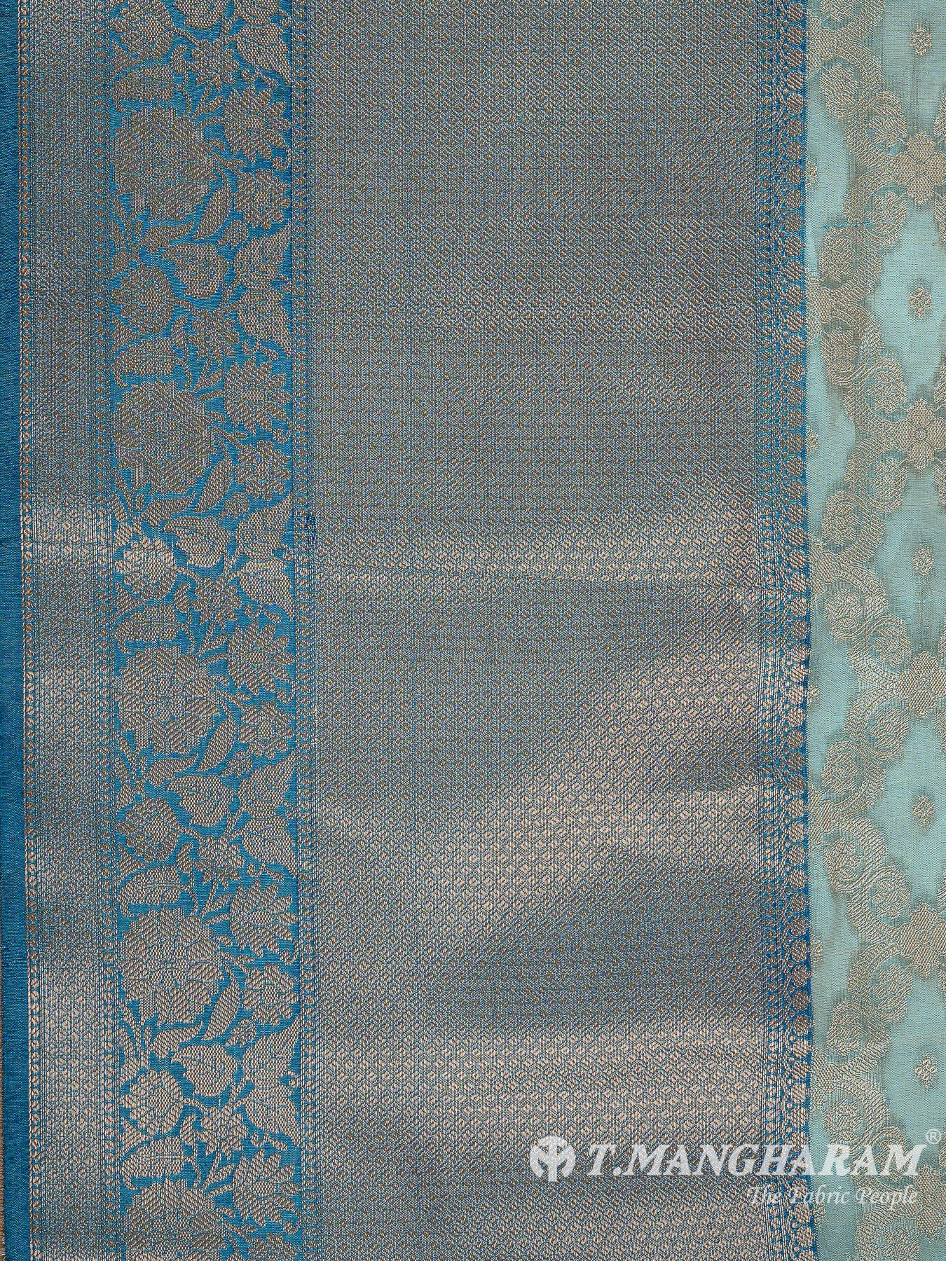 Green Semi Banaras Fabric - EC11062