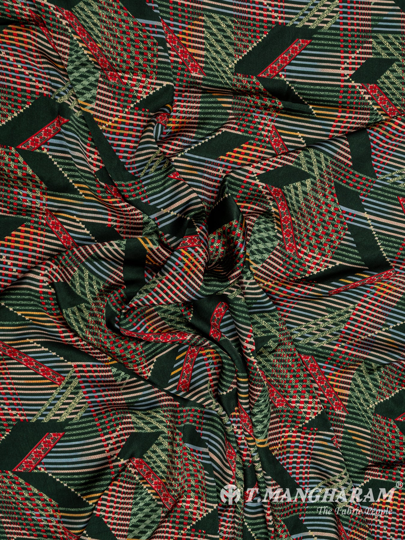 Multicolor Satin Fabric - EB5861 view-4