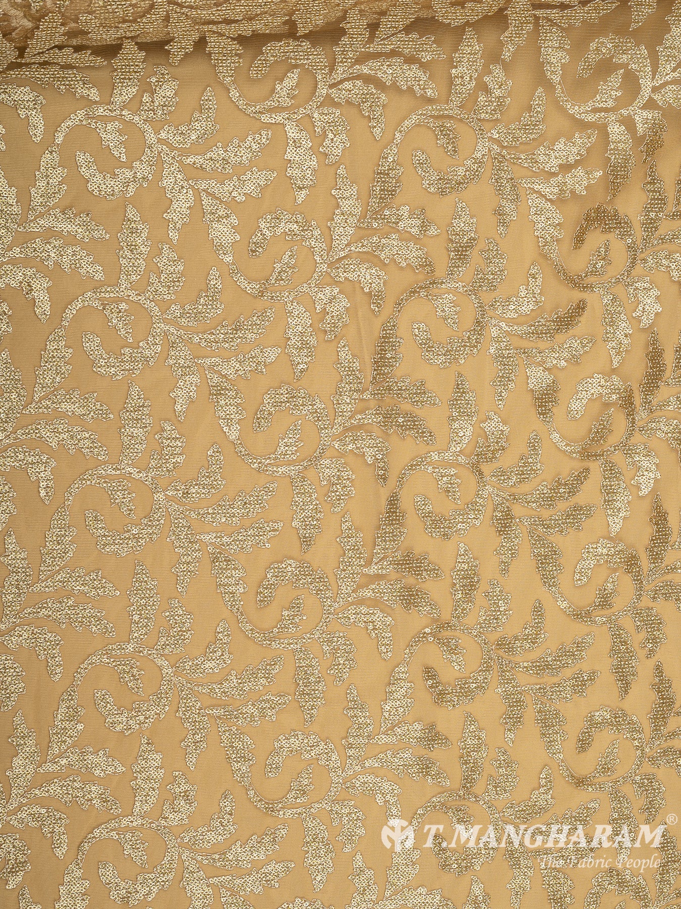 Gold Net Embroidery Fabric - EC9637 view-3