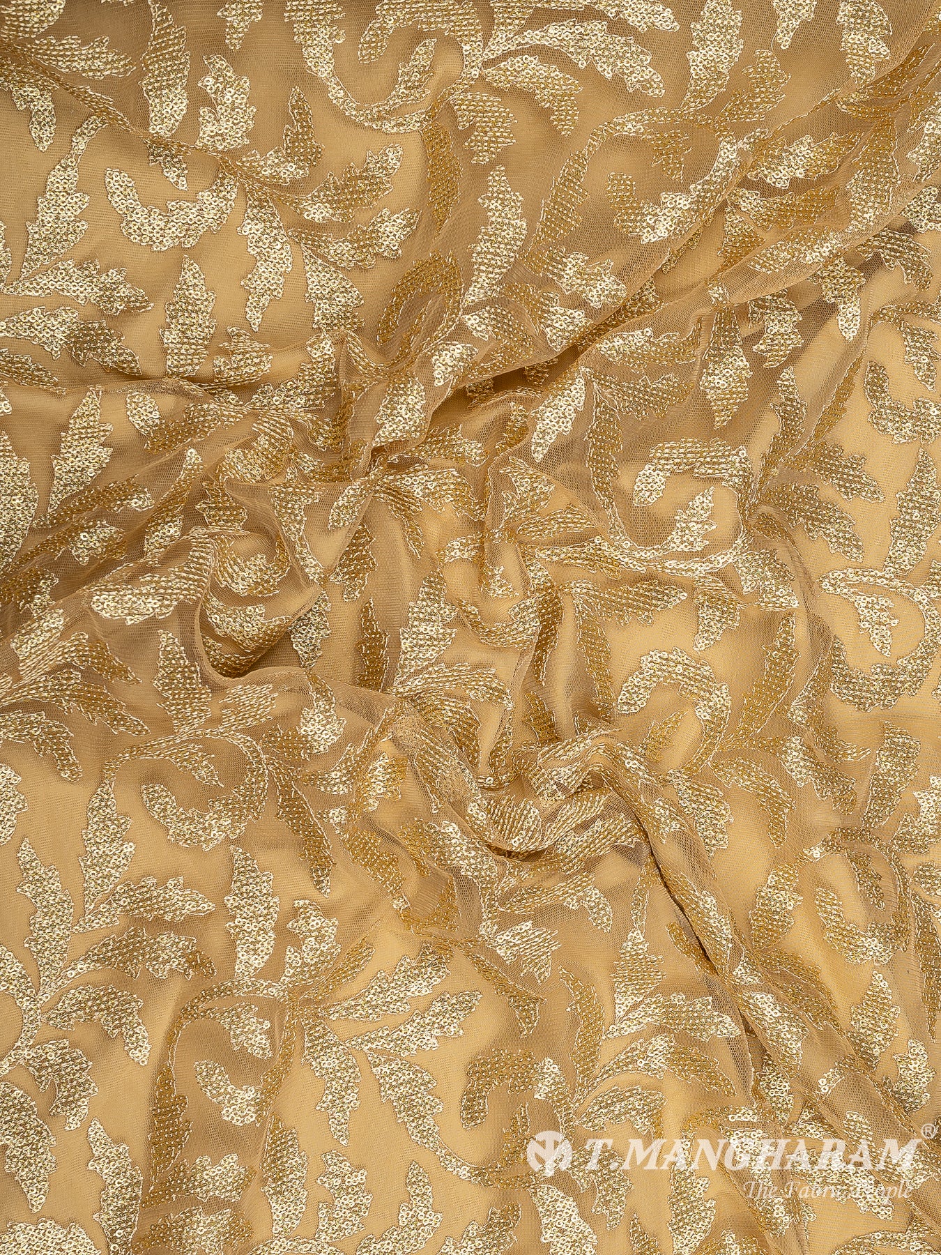 Gold Net Embroidery Fabric - EC9637 view-4