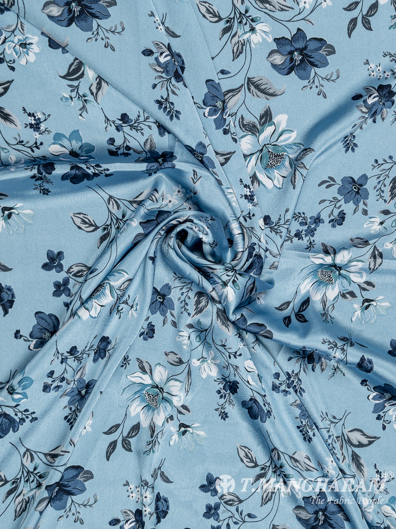 Light Blue Satin Fabric - EB5846 view-1