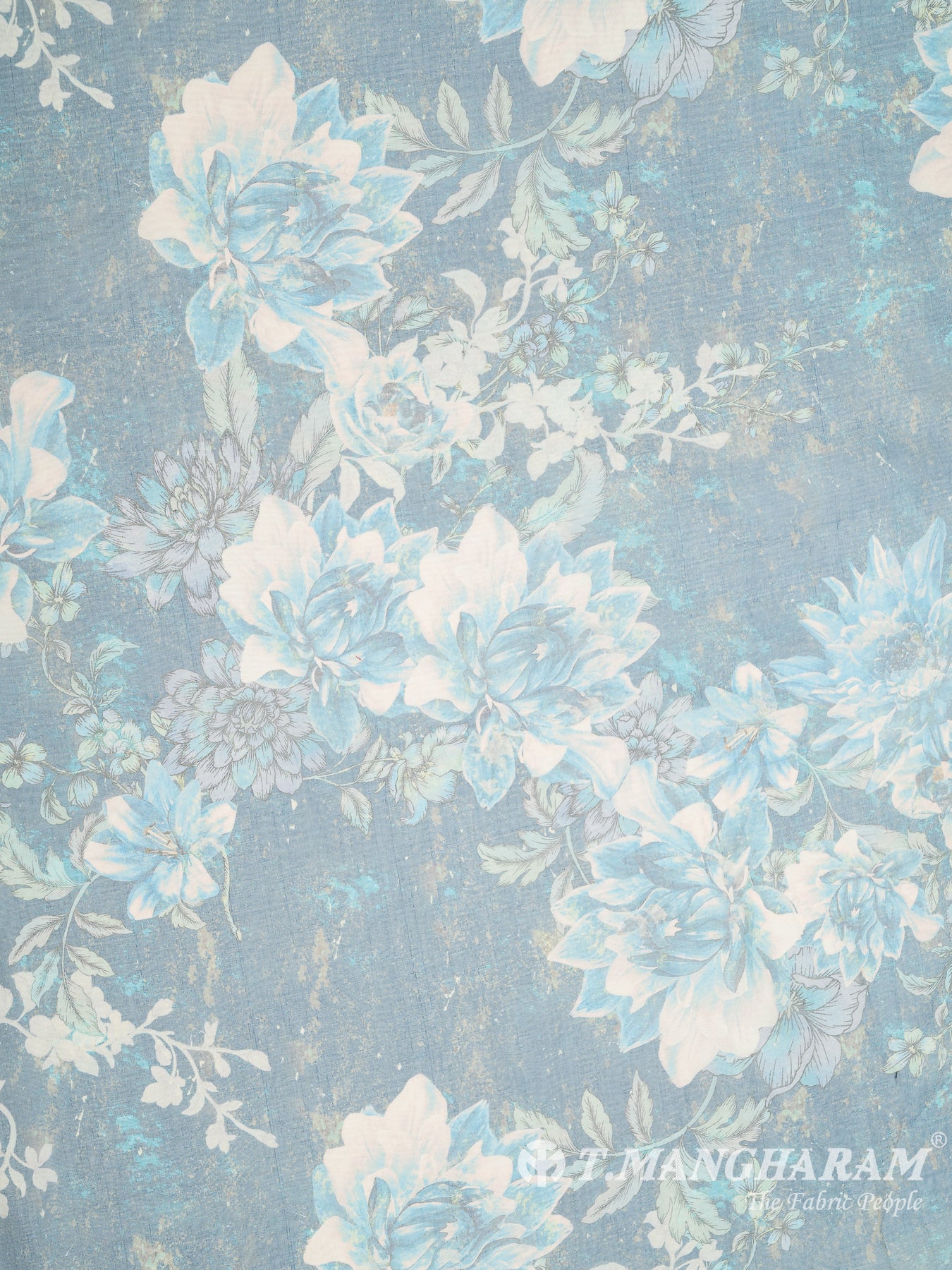 Blue Georgette Fabric - EB5992 view-3