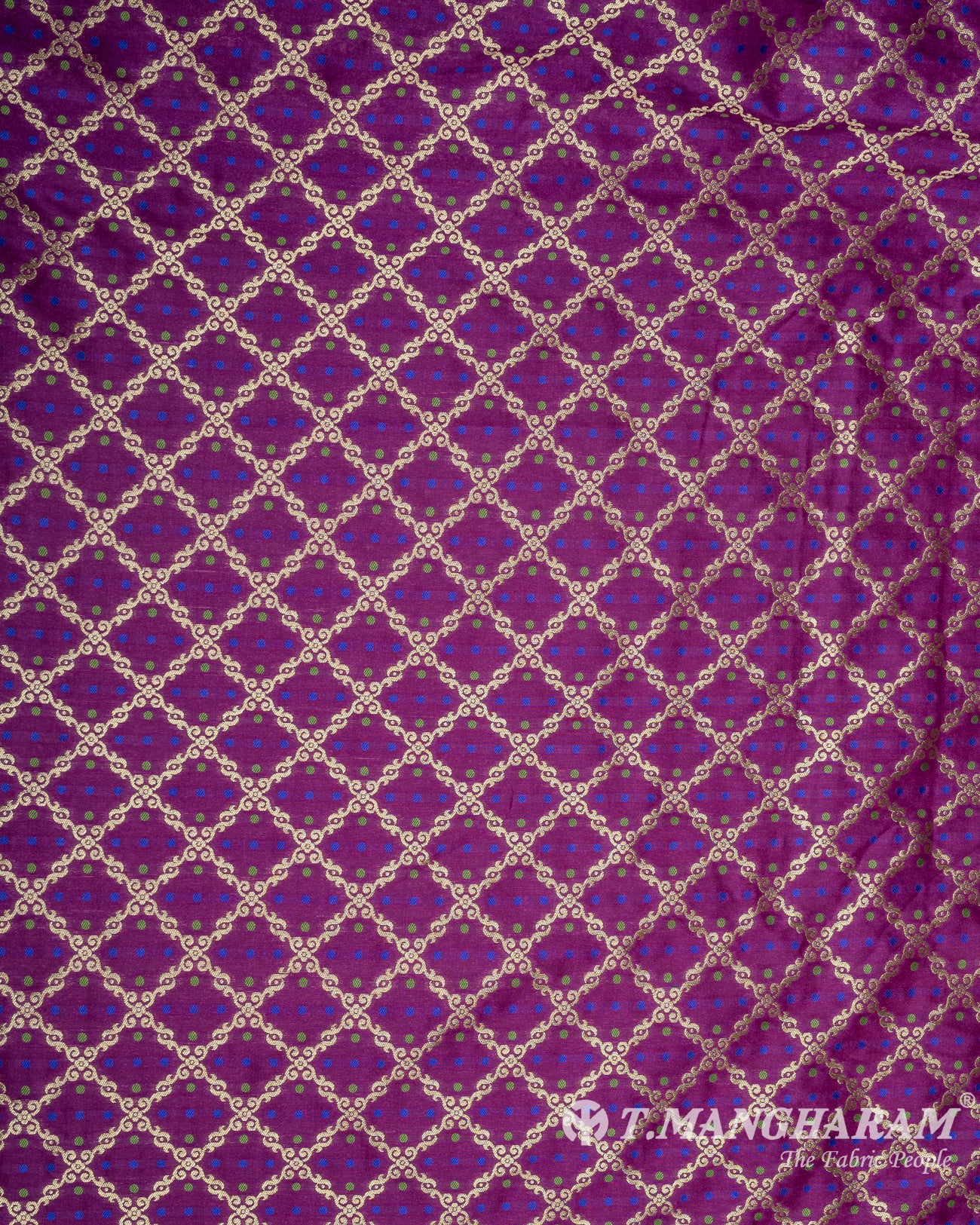 Purple Banaras Fabric - EC9471 view-3