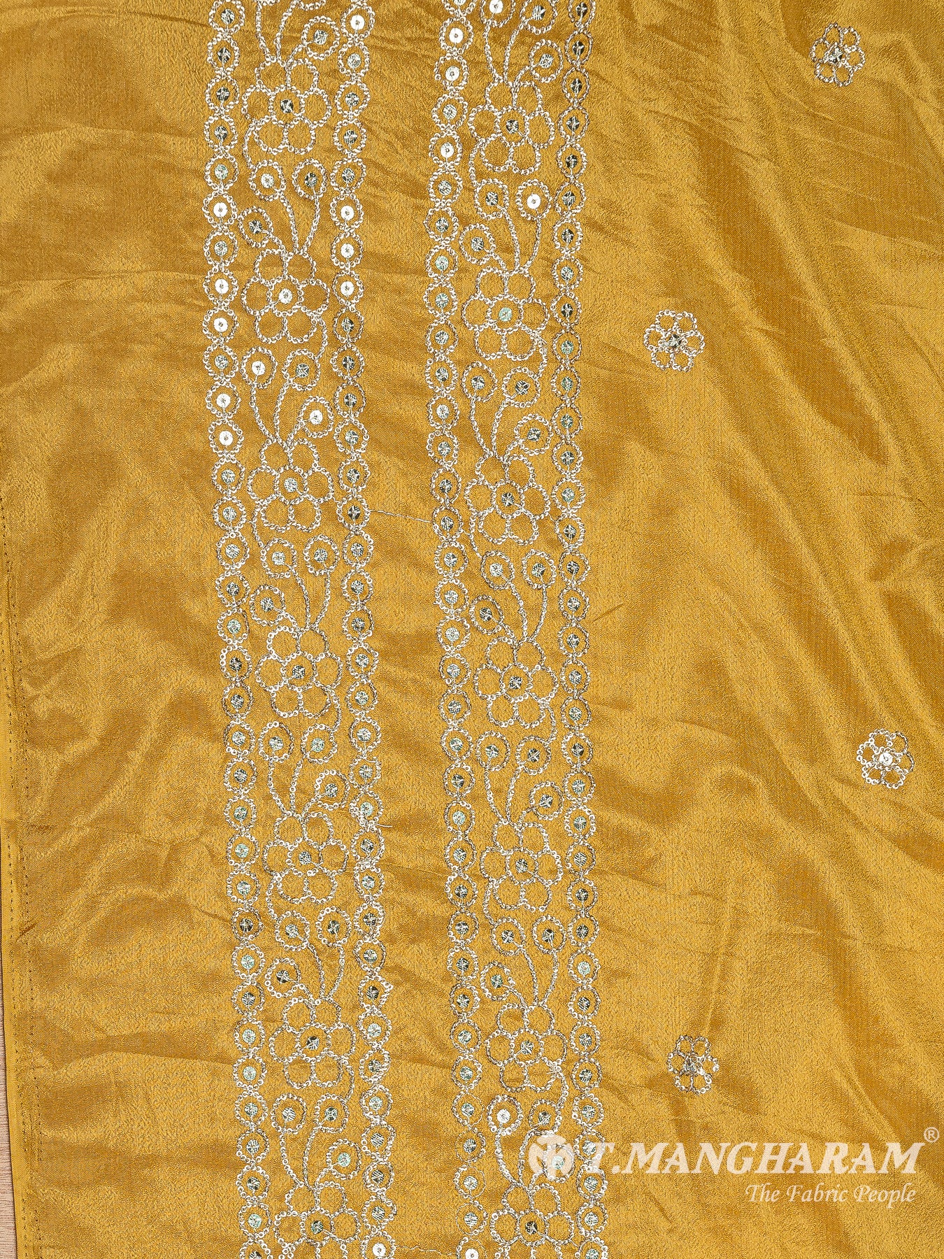 Yellow Chinnon Silk Fabric - EC8296 view-2