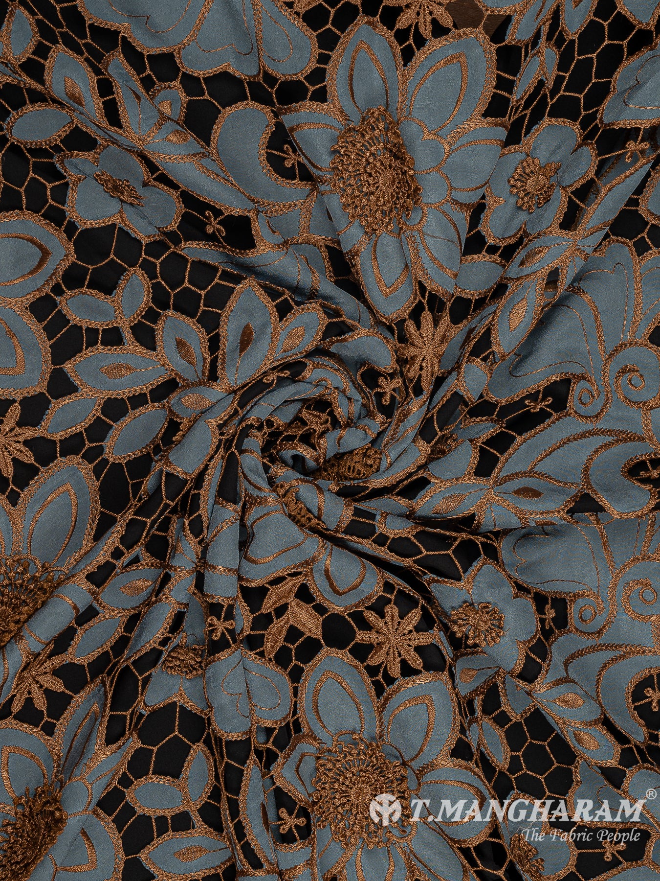 Blue Net Embroidery Fabric - EB6921 view-1