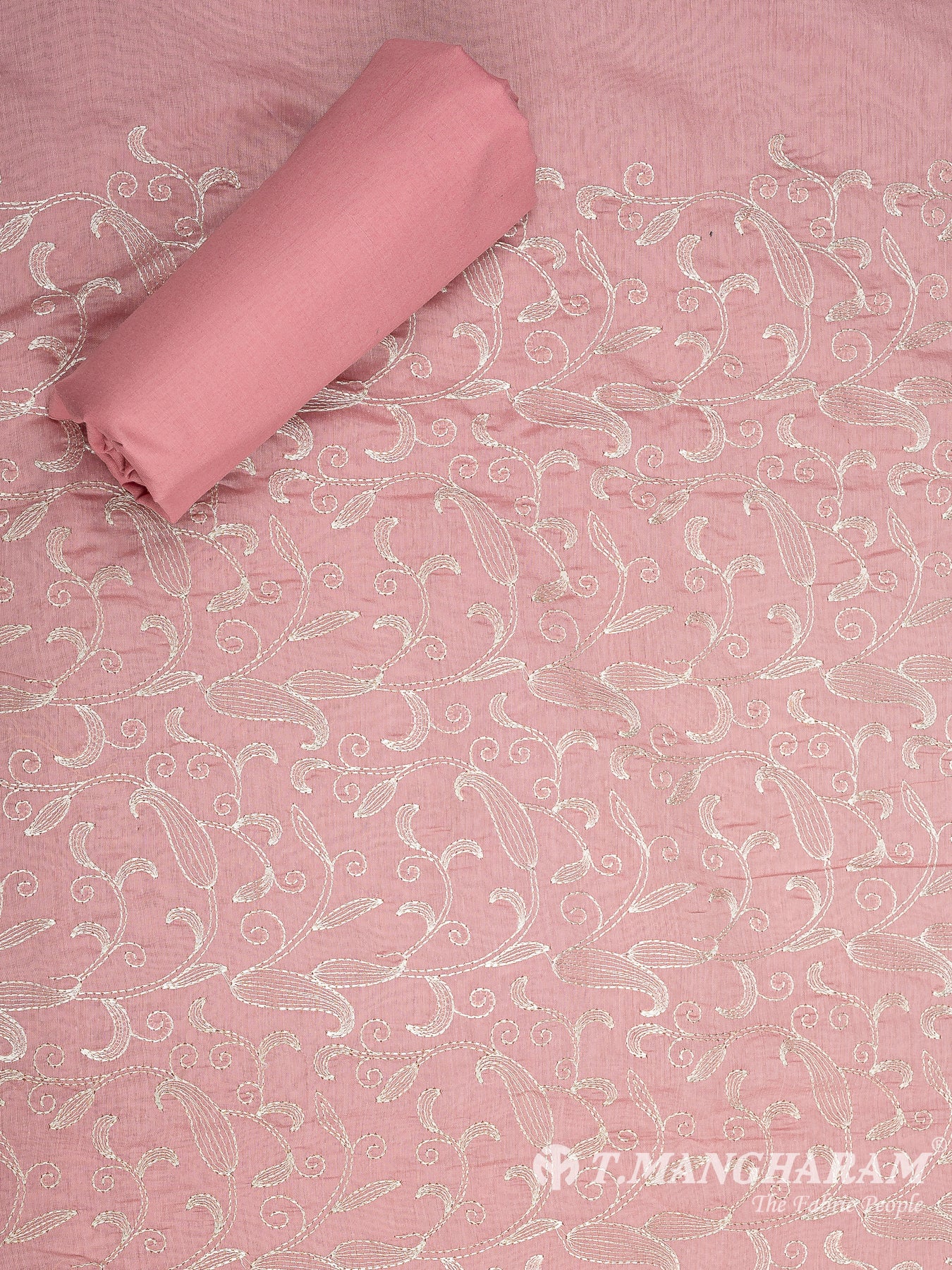 Pink Silk Cotton Chudidhar Fabric Set - EG1827 view-2