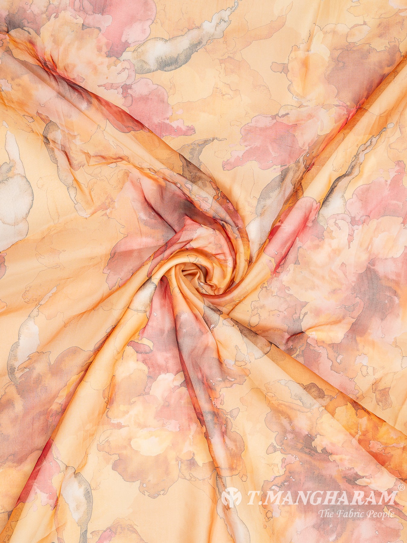 Orange Georgette Fabric - EB5991 view-1