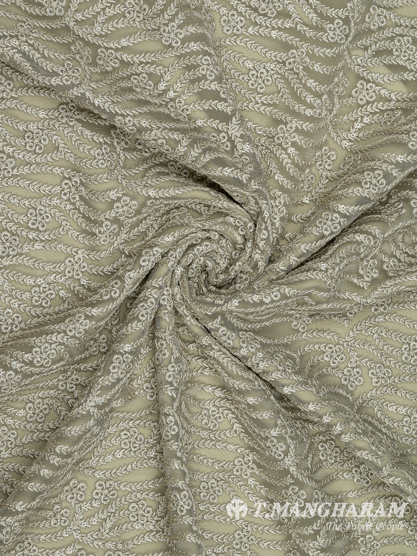 Green Net Embroidery Fabric - EC8426 view-1