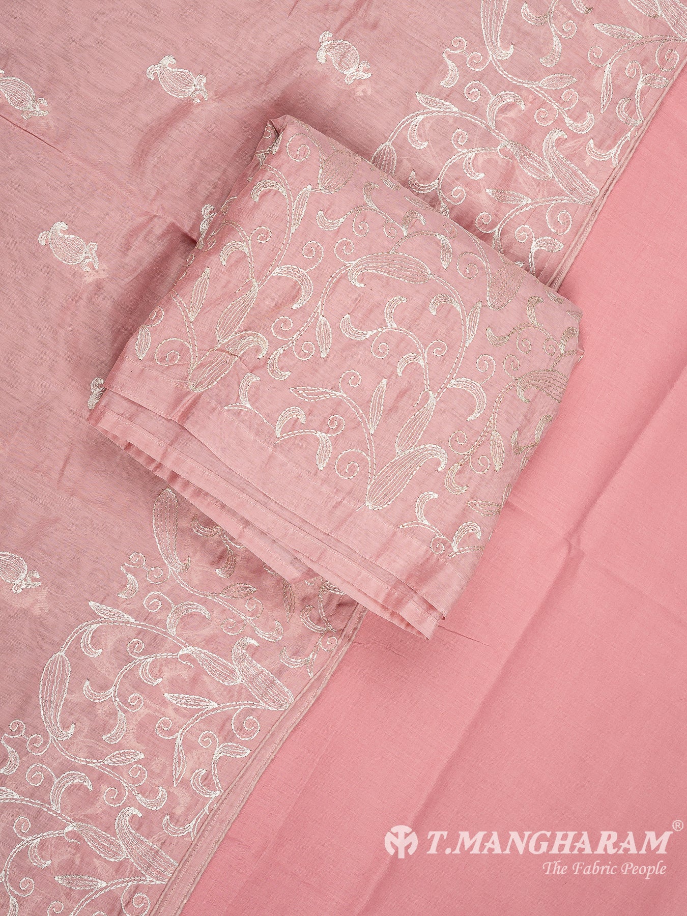 Pink Silk Cotton Chudidhar Fabric Set - EG1827 view-1
