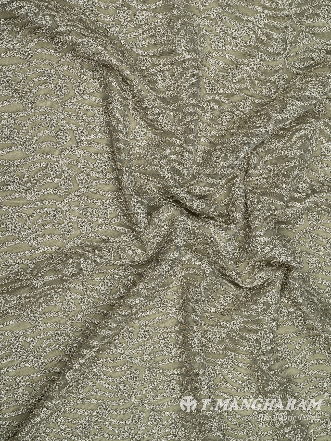 Green Net Embroidery Fabric - EC8426 view-4