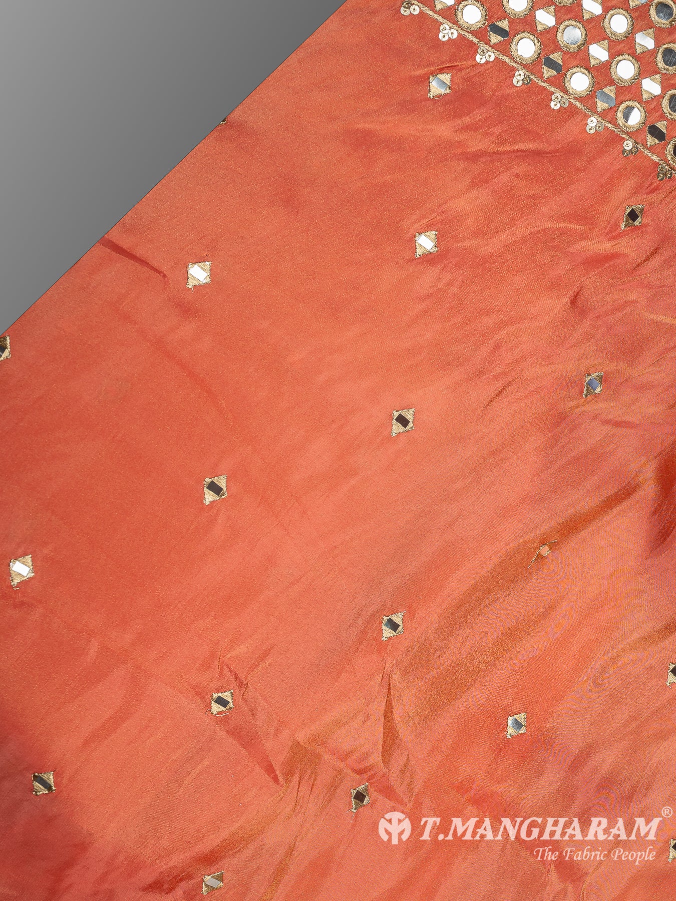 Orange Chinnon Silk Fabric - EB6601 view-2