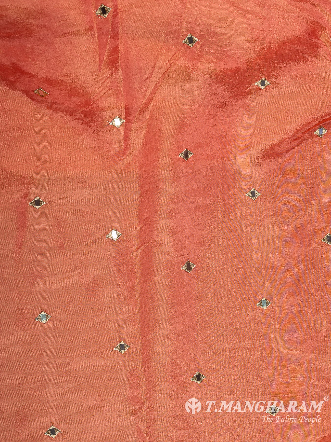 Orange Chinnon Silk Fabric - EB6601 view-3