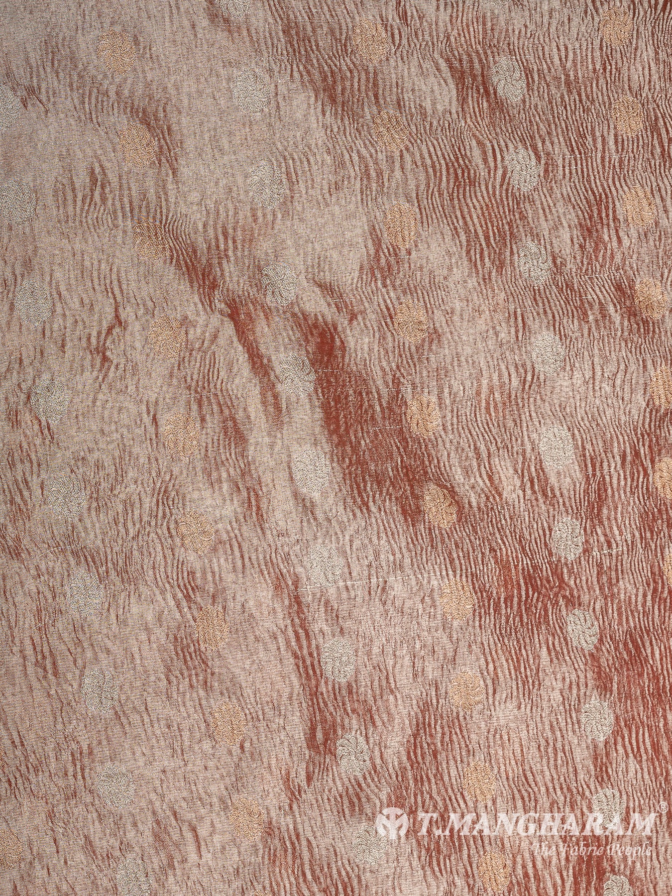 Pink Semi Banaras Fabric - EB6807 view-4