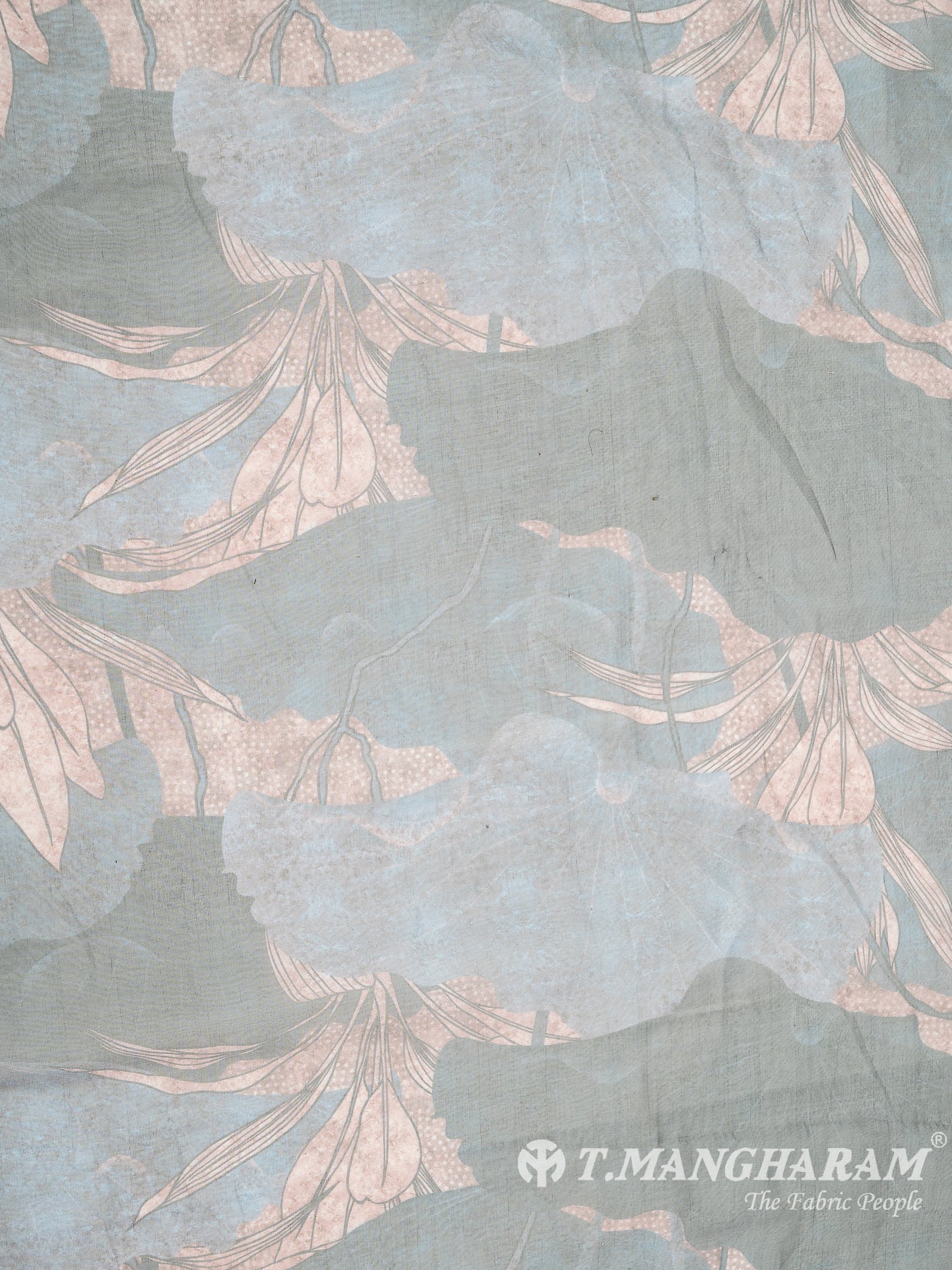 Blue Georgette Fabric - EB5997 view-3