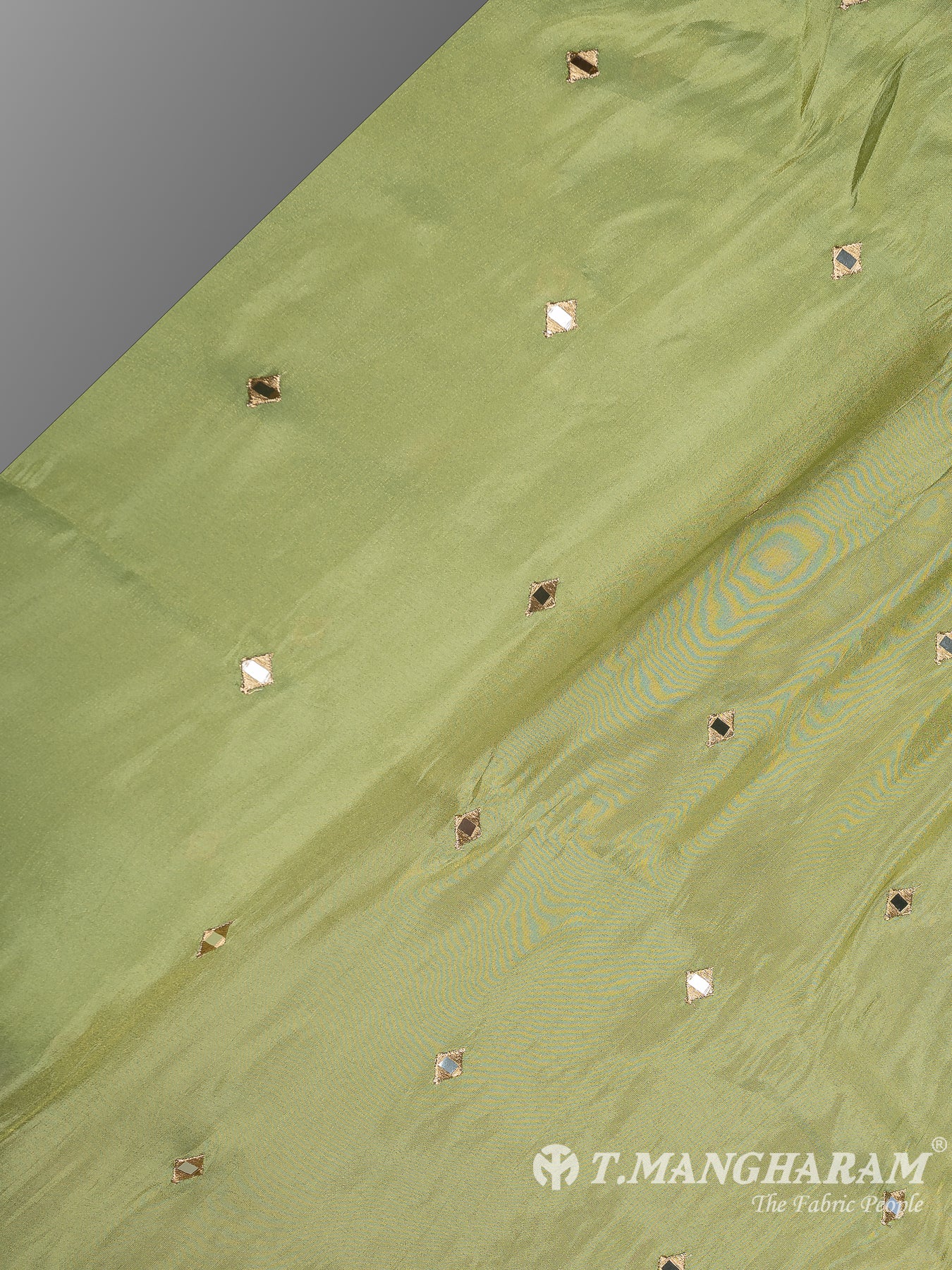 Green Chinnon Silk Fabric - EB6602