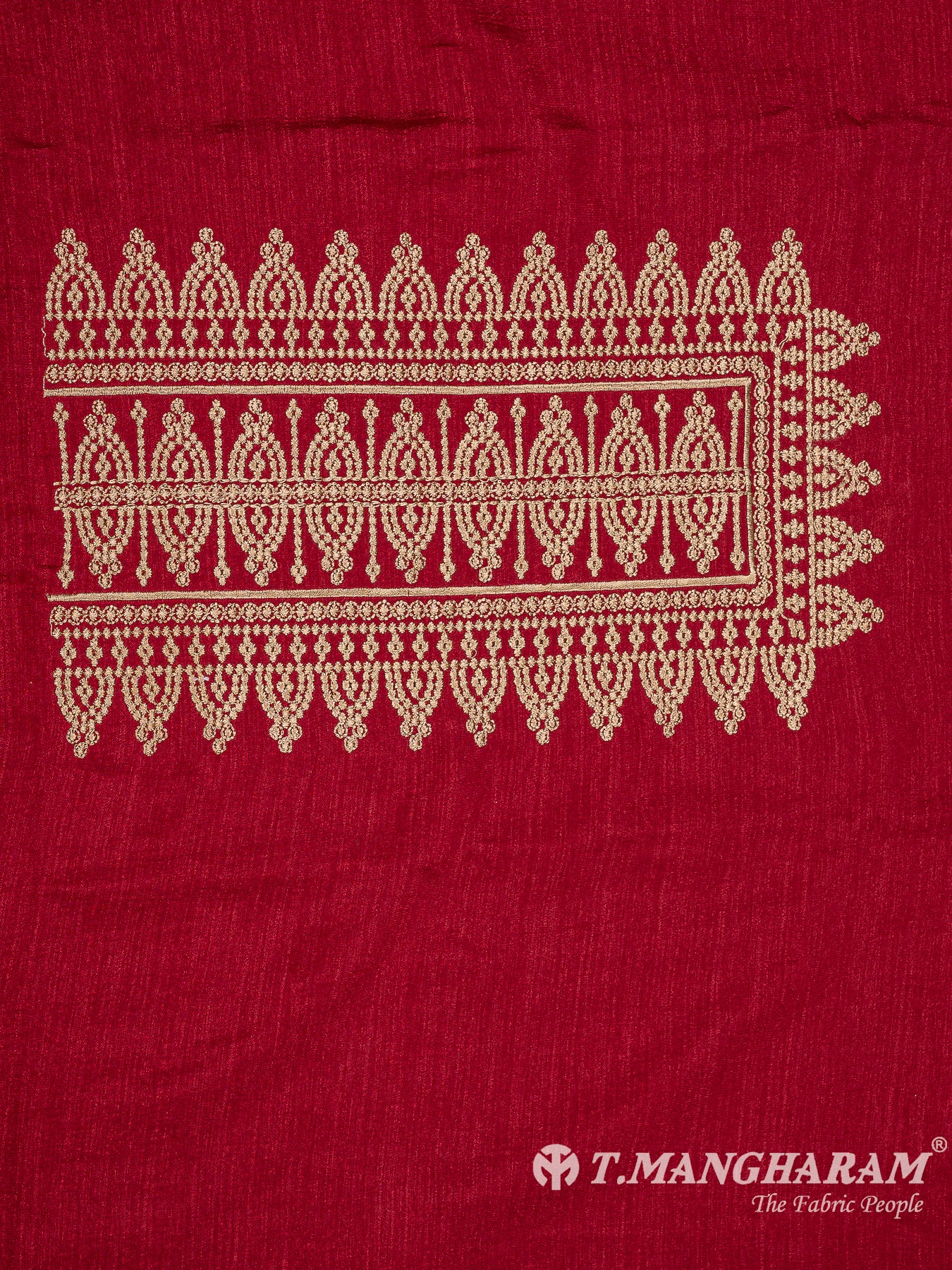 Maroon Silk Cotton Chudidhar Fabric Set - EG1841 view-3