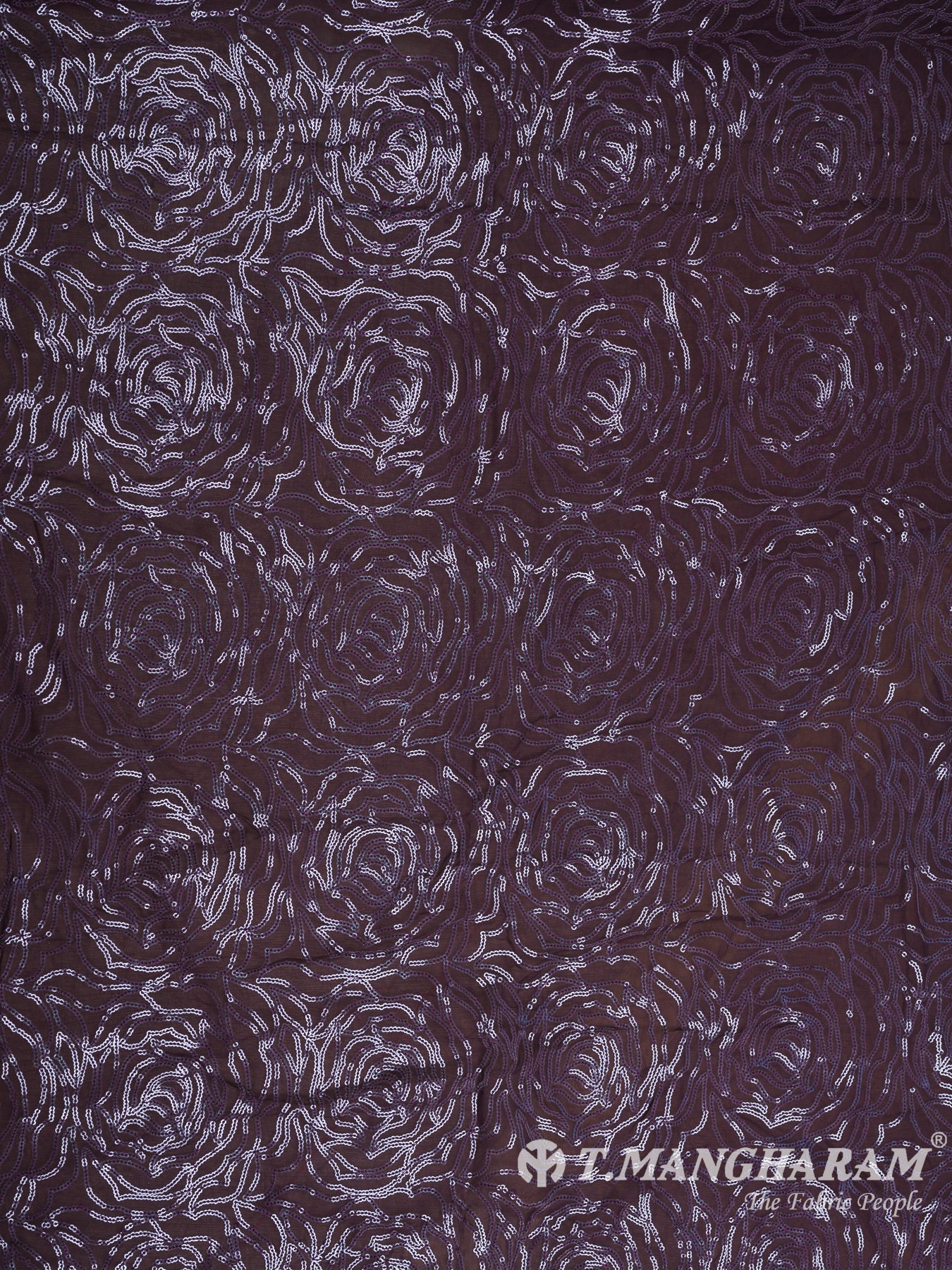 Purple Sequin Georgette Fabric - EB5754