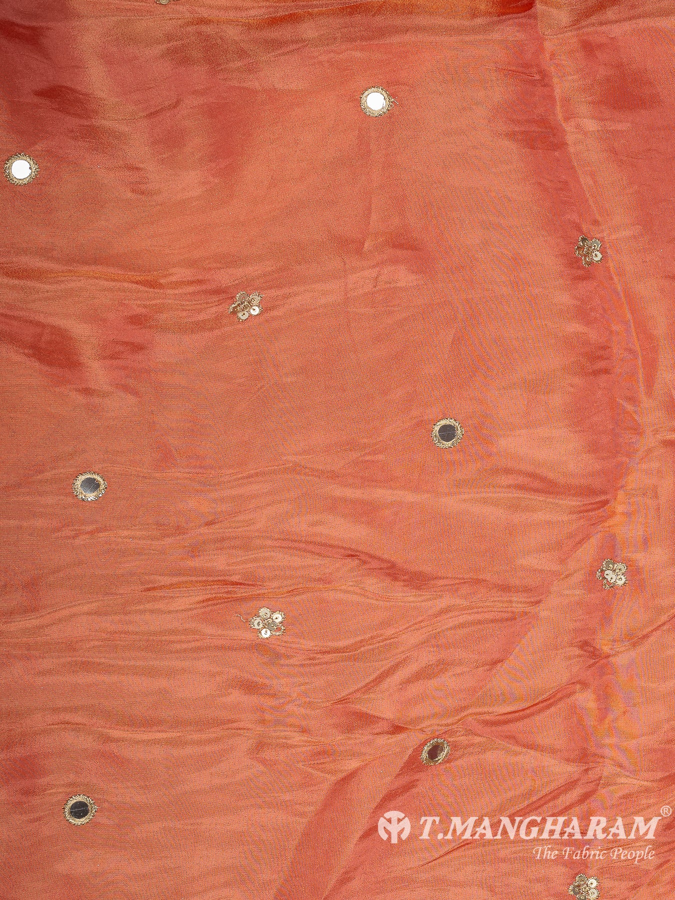 Peach Chinnon Silk Fabric - EB6604 view-3