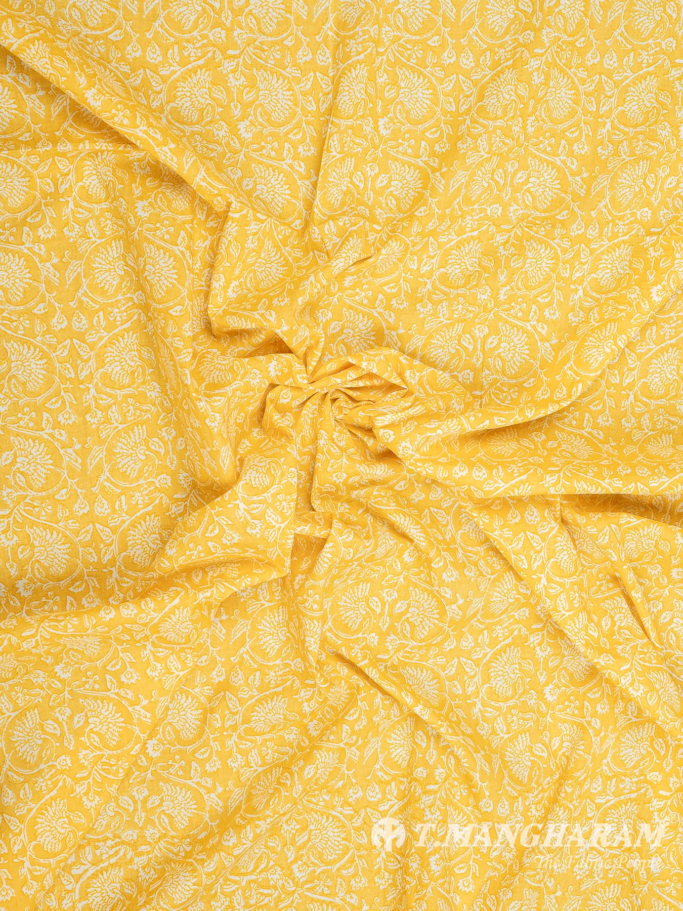 Yellow Cotton Fabric - EC8336 view-4