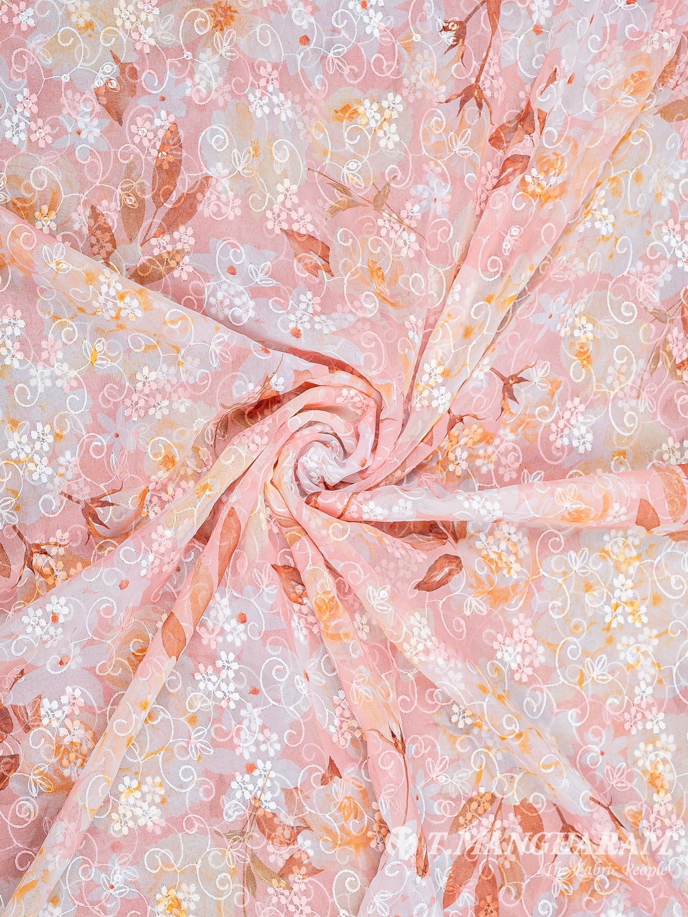 Pink Georgette Fabric - EB6758 view-1