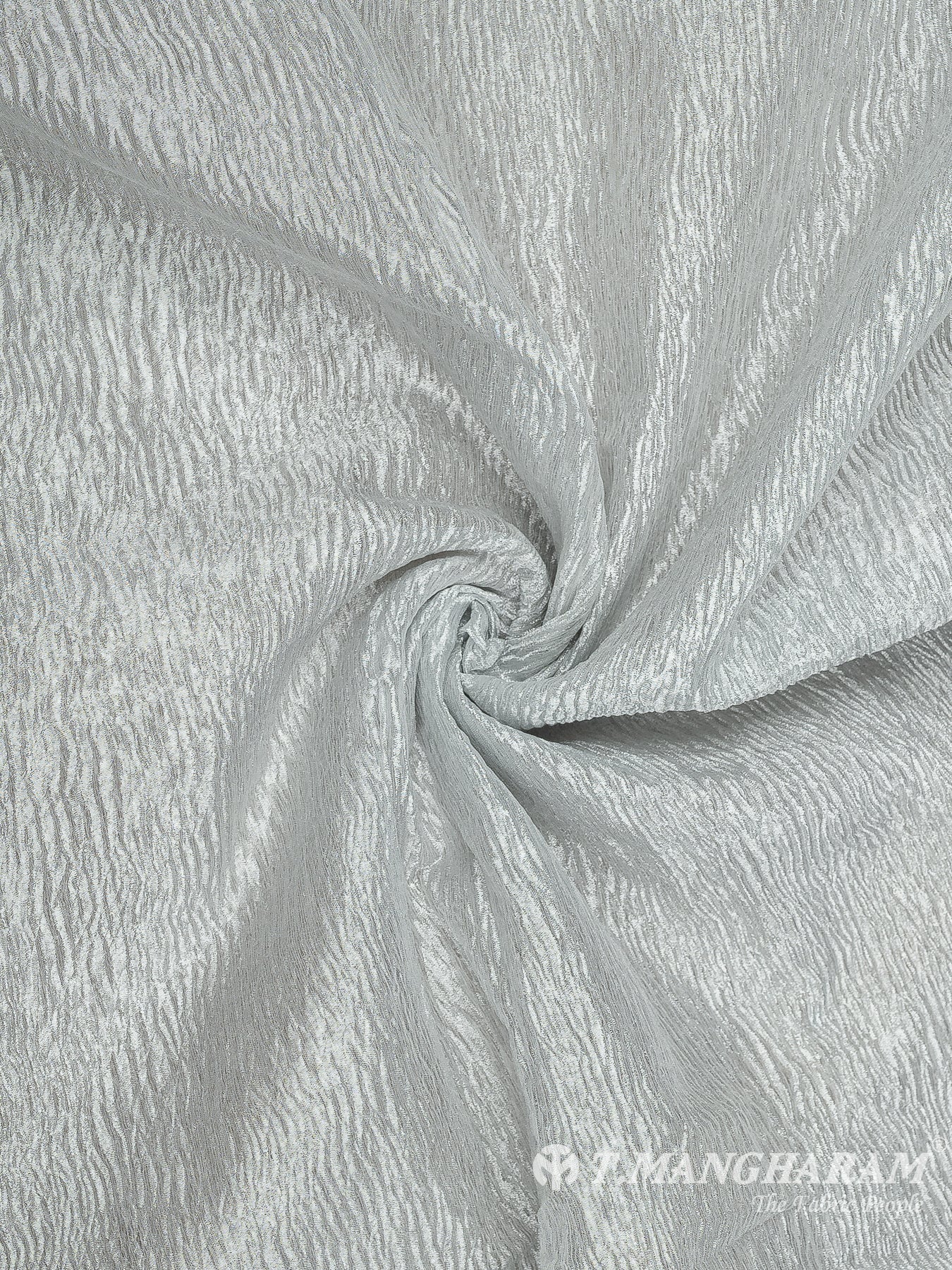 Grey Semi Banaras Fabric - EB6793 view-1