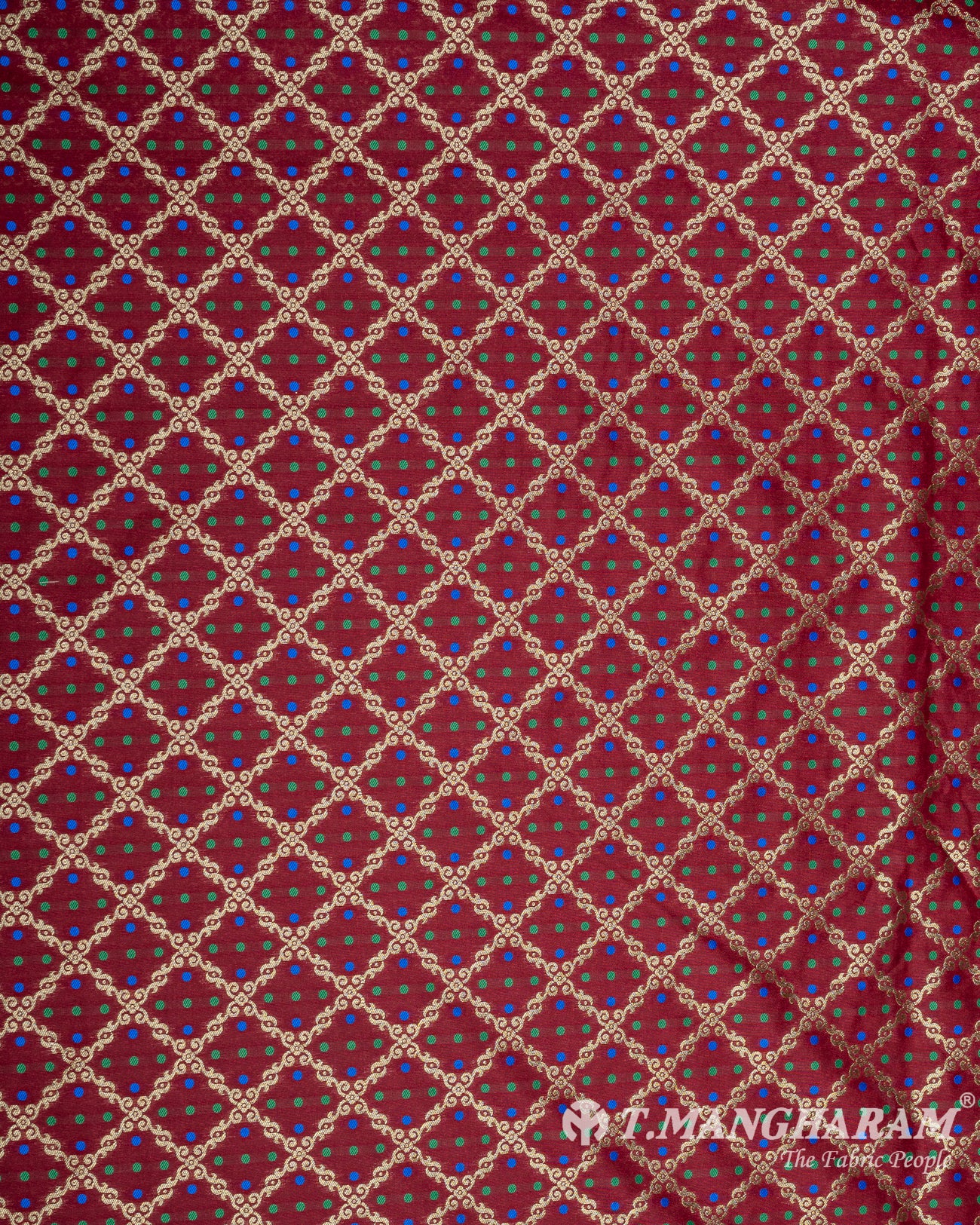 Maroon Banaras Fabric - EC9469 view-3