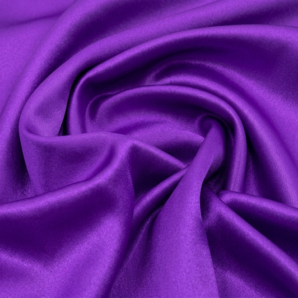 Swirled Plain Violet Plain Satin Fabric