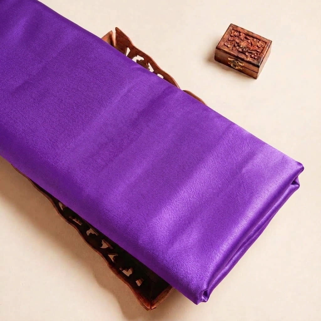 Plain Satin Fabric - Violet - tray_4