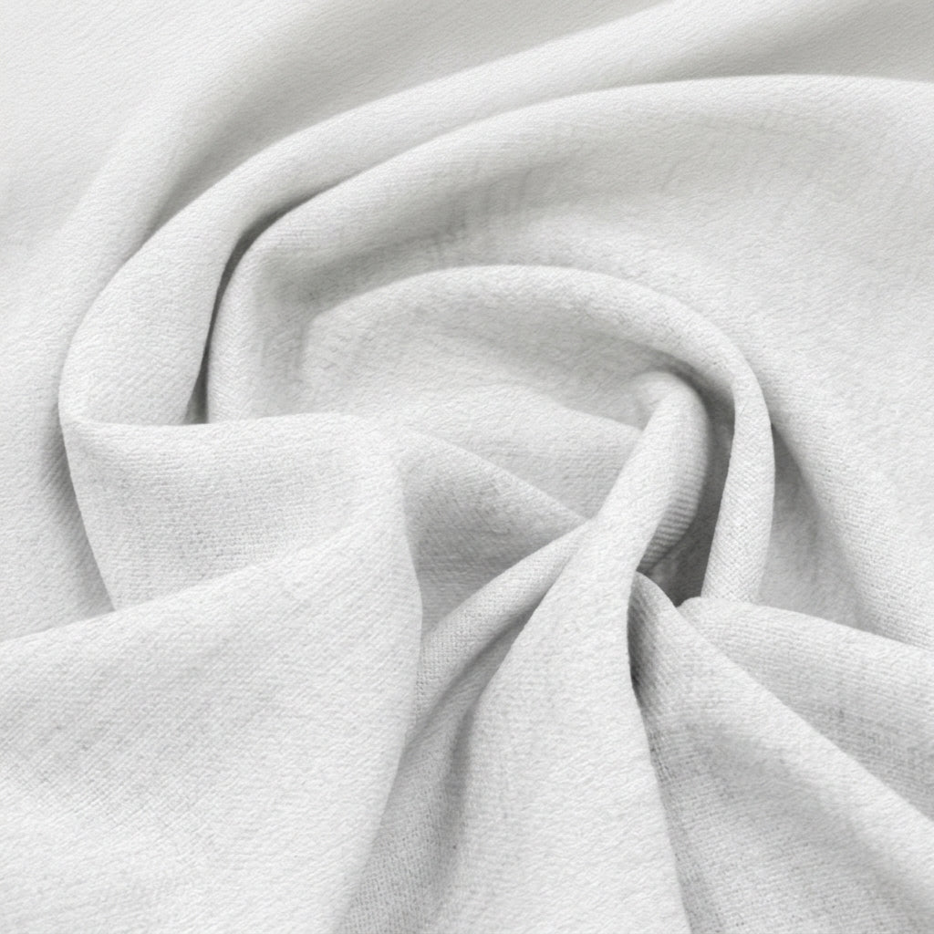 Swirled Plain White Plain Satin Fabric