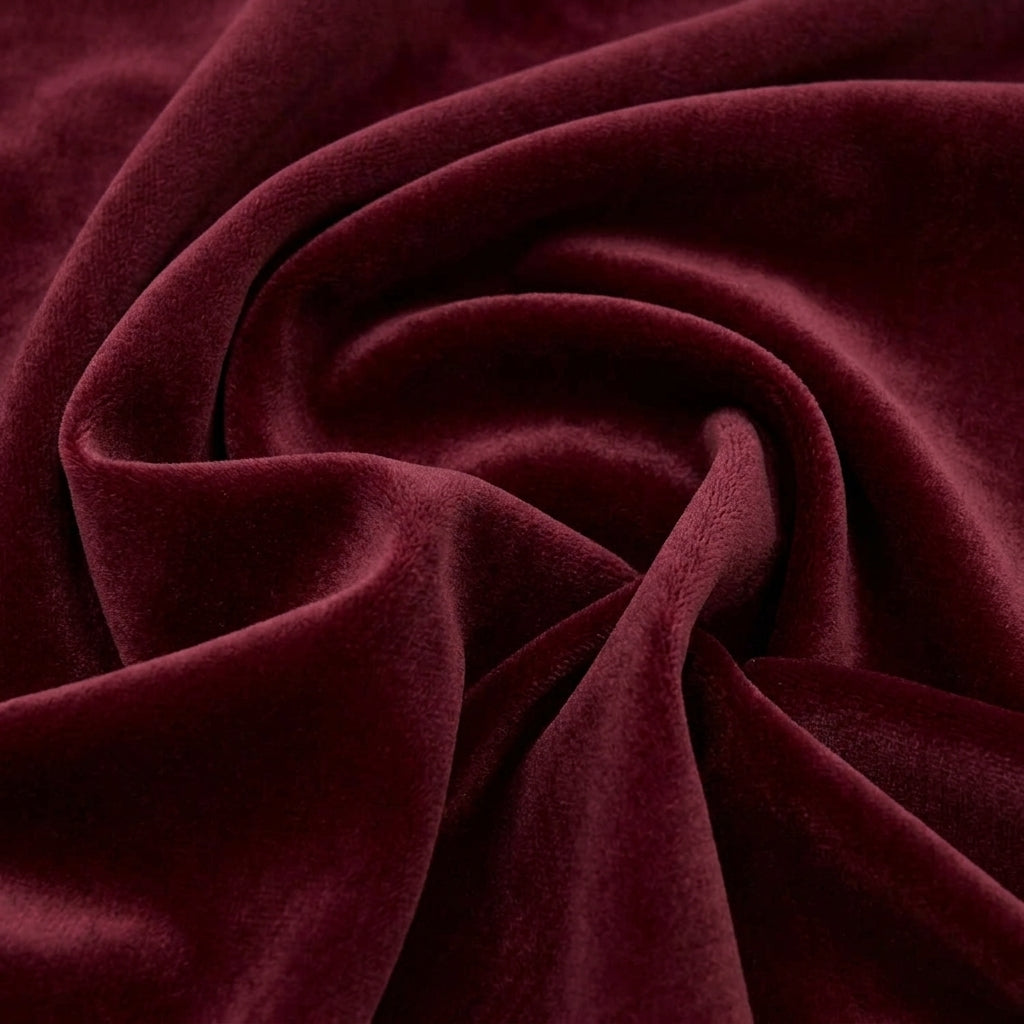 Swirled Plain Wine Plain Satin Fabric