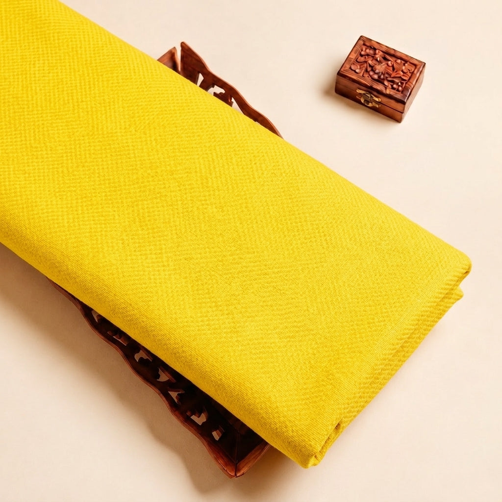 Yellow Net Plain Net Fabric
