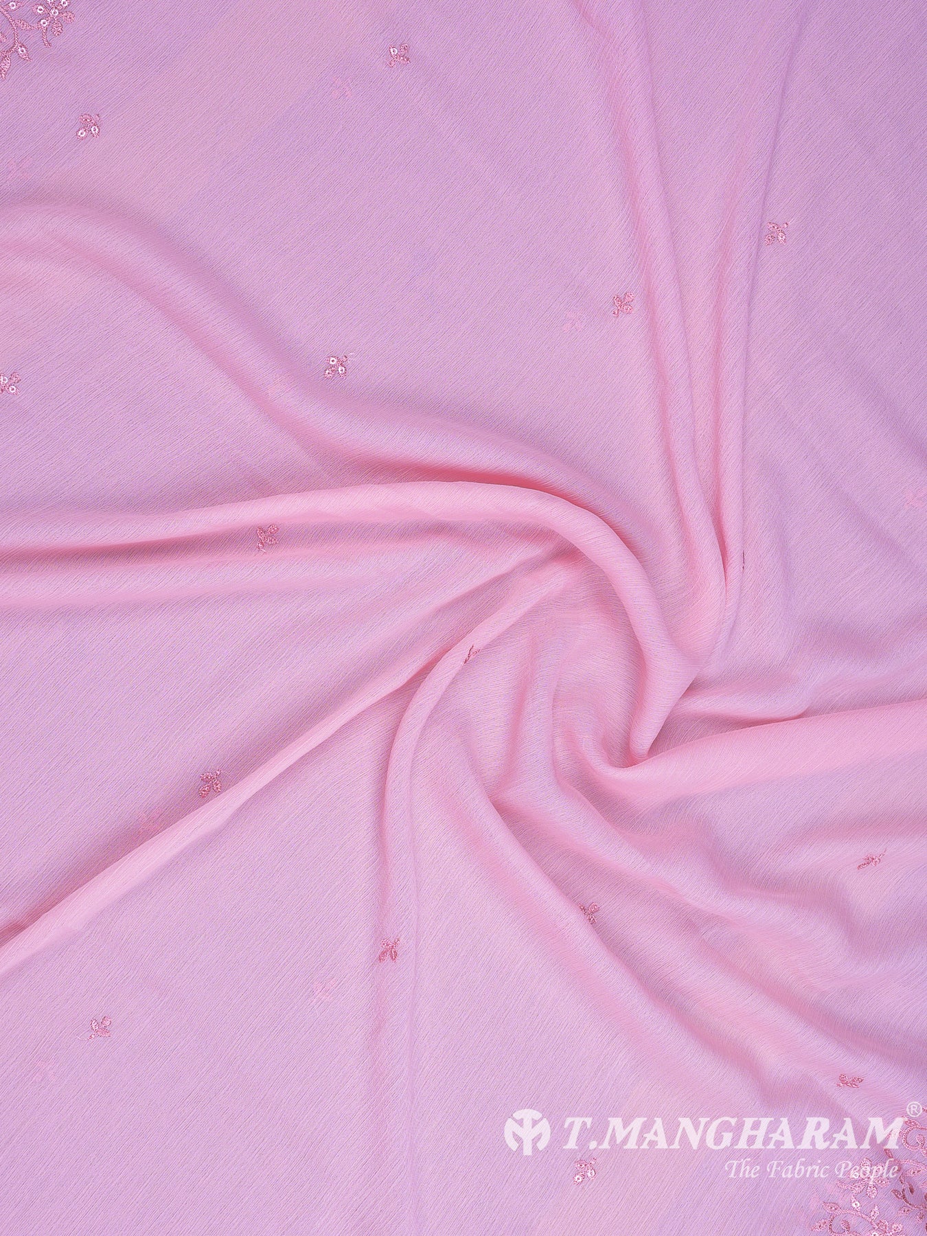 Pink Georgette Chudidhar Fabric Set - EH1590 view-3