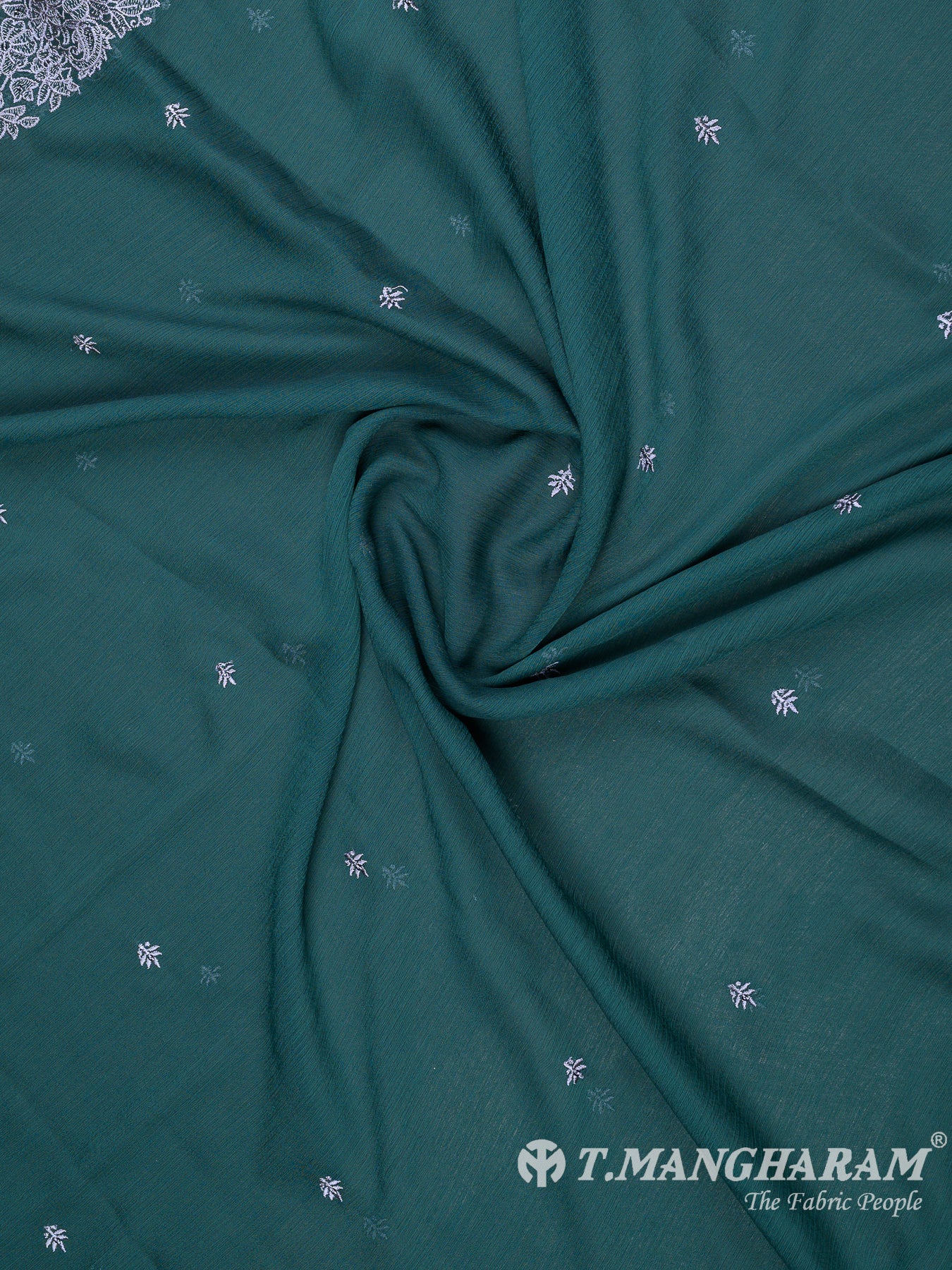 Green Georgette Chudidhar Fabric Set - EH1593 view-3