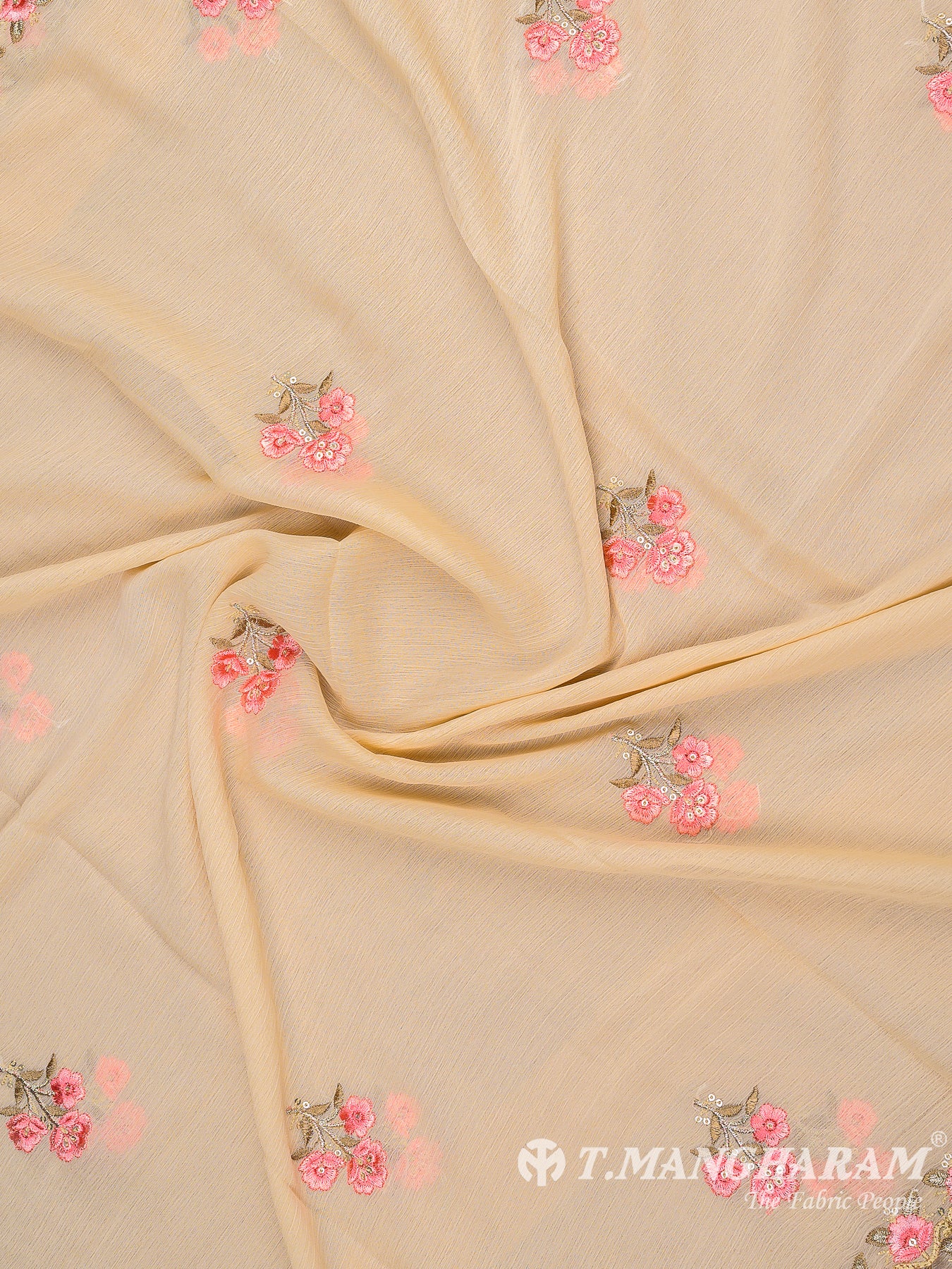 Yellow Georgette Chudidhar Fabric Set - EH1541 view-3