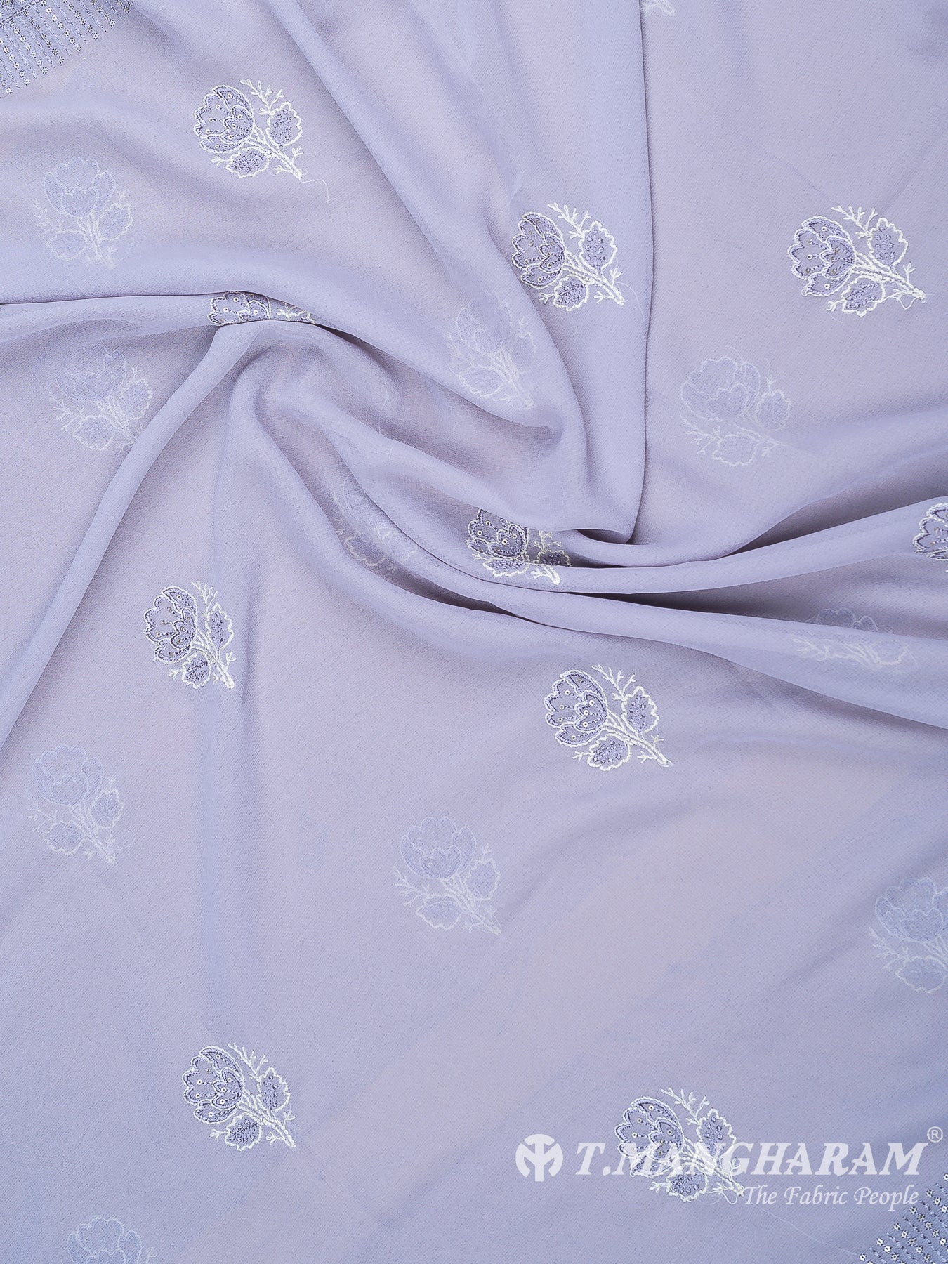 Light Violet Georgette Chudidhar Fabric Set - EH1542 view-3