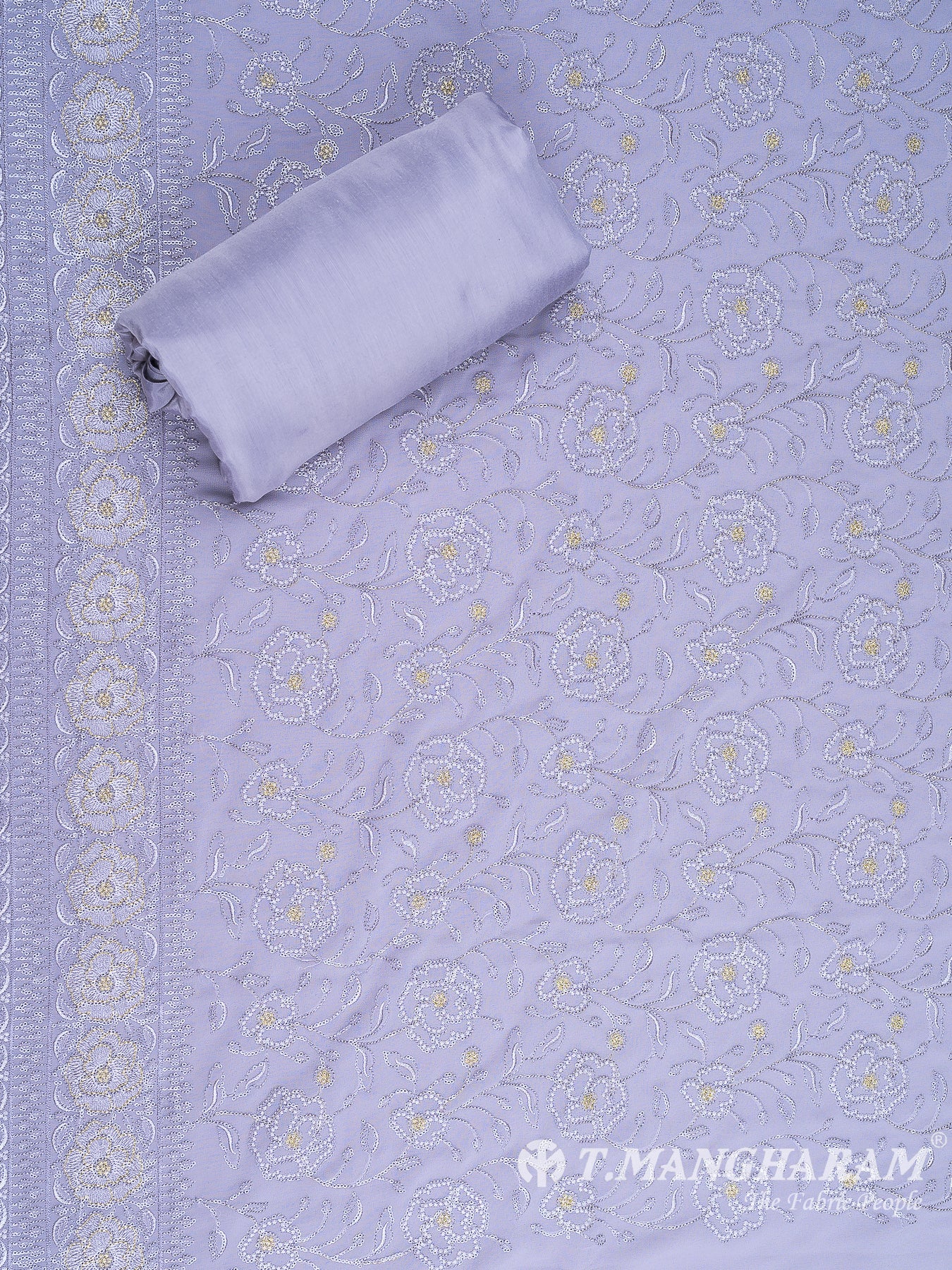 Light Violet Georgette Chudidhar Fabric Set - EH1555 view-2